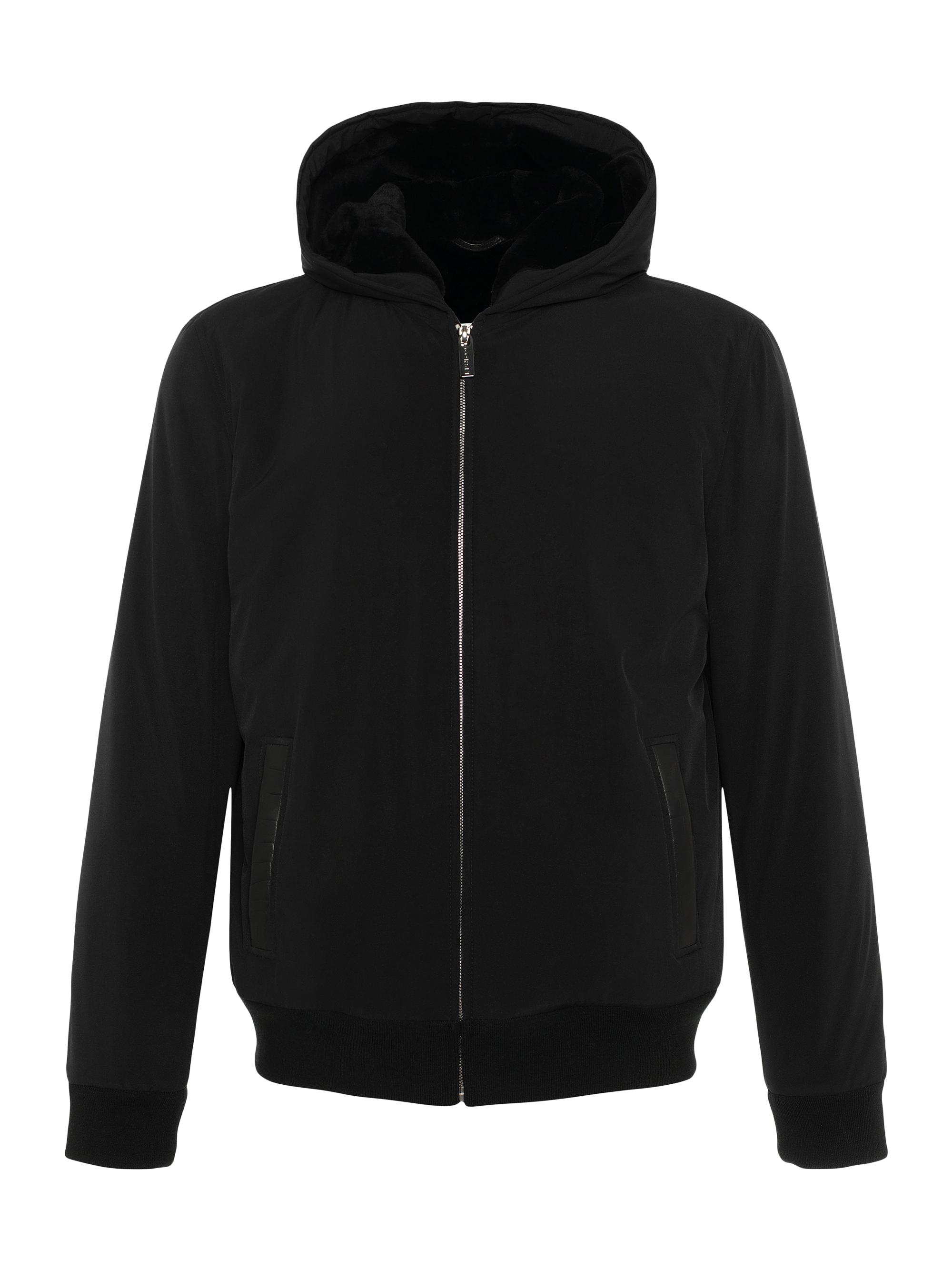 Gorski Men's Shearling Lamb Lined Bomber Jacket - Beige