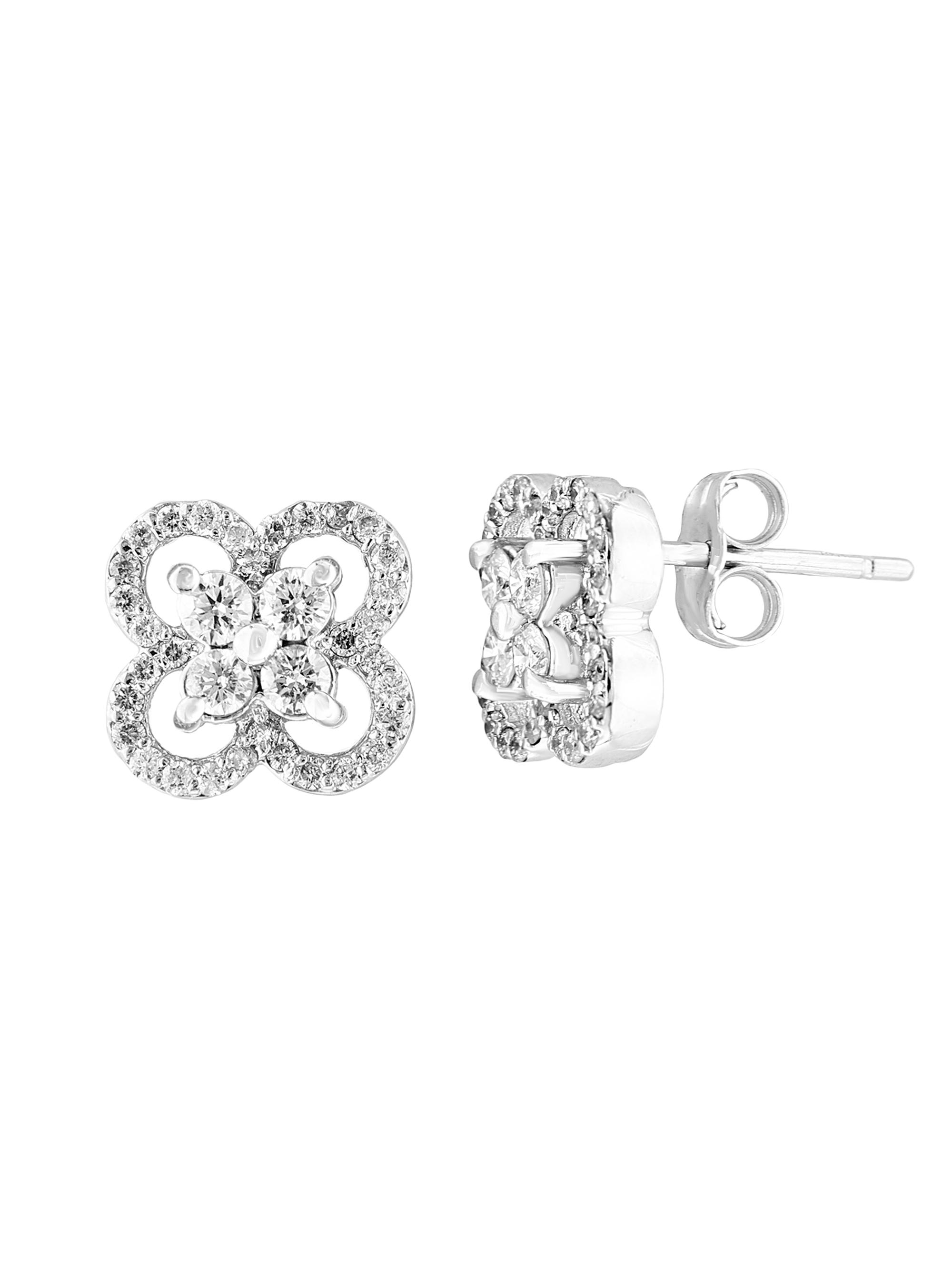 Saks Fifth Avenue Collection Women's 14K White Gold & 0.7 TCW Diamond Stud Earrings - White Gold