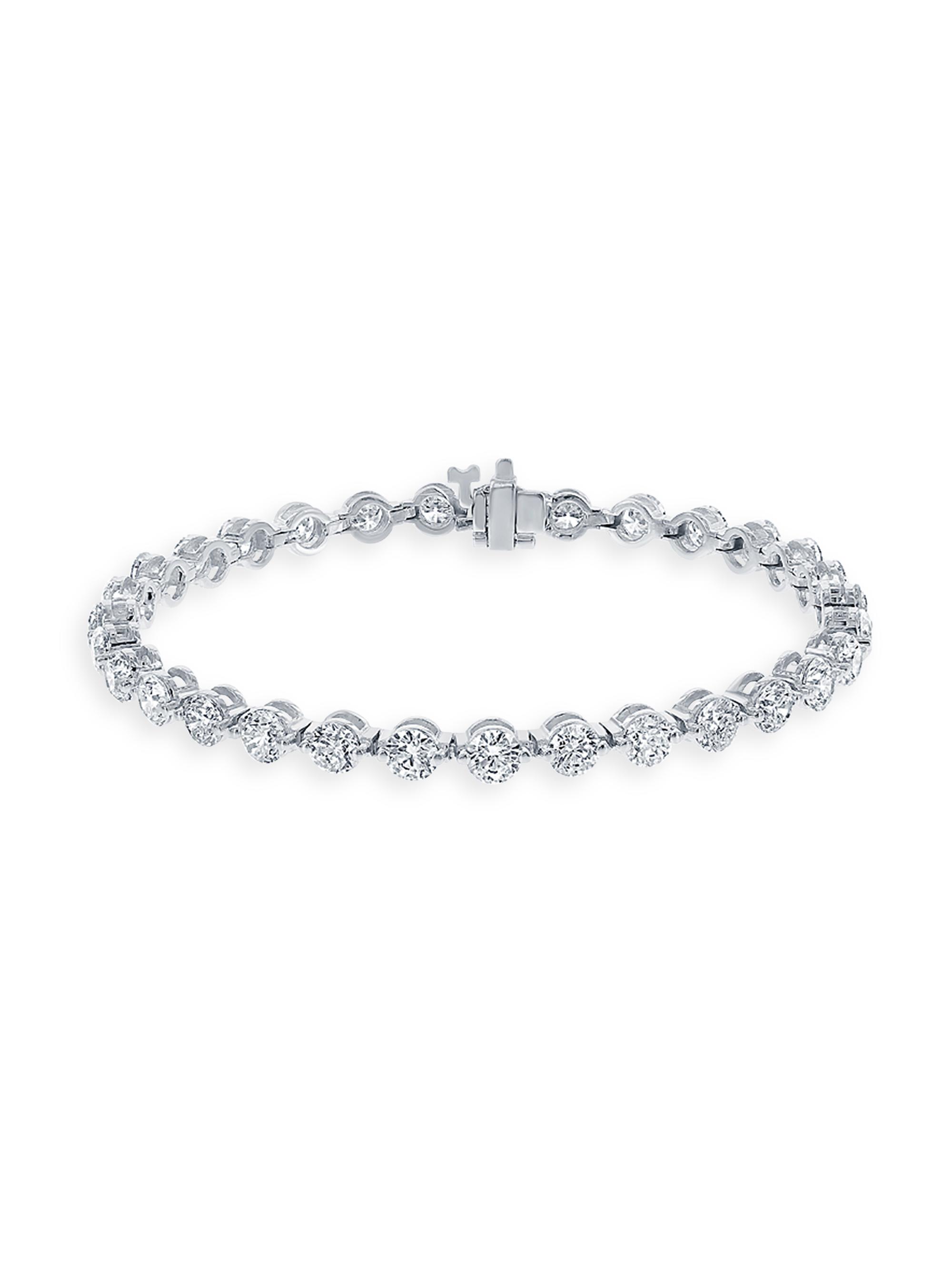 Saks Fifth Avenue Collection Women's 14K White Gold & 3.30 TCW Diamond Tennis Bracelet - White Gold