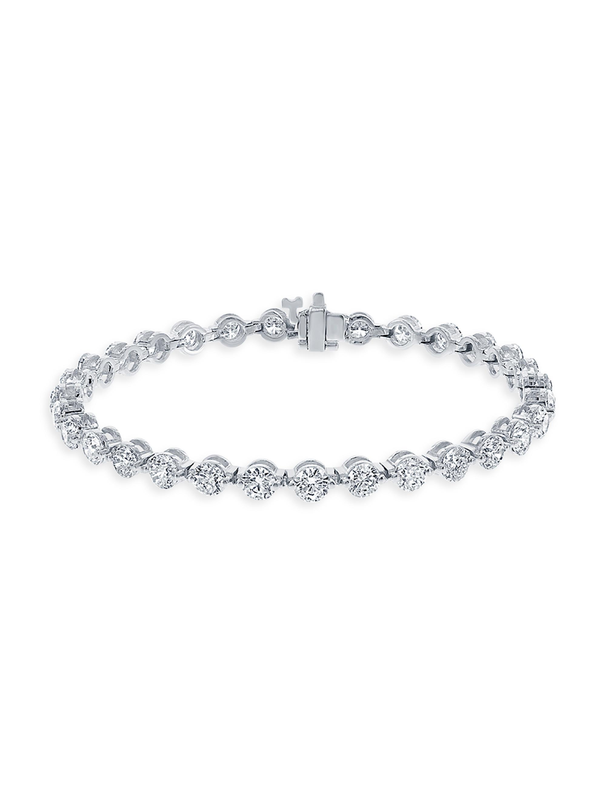 Saks Fifth Avenue Collection Women's 14K White Gold & 5.01 TCW Diamond Tennis Bracelet - White Gold