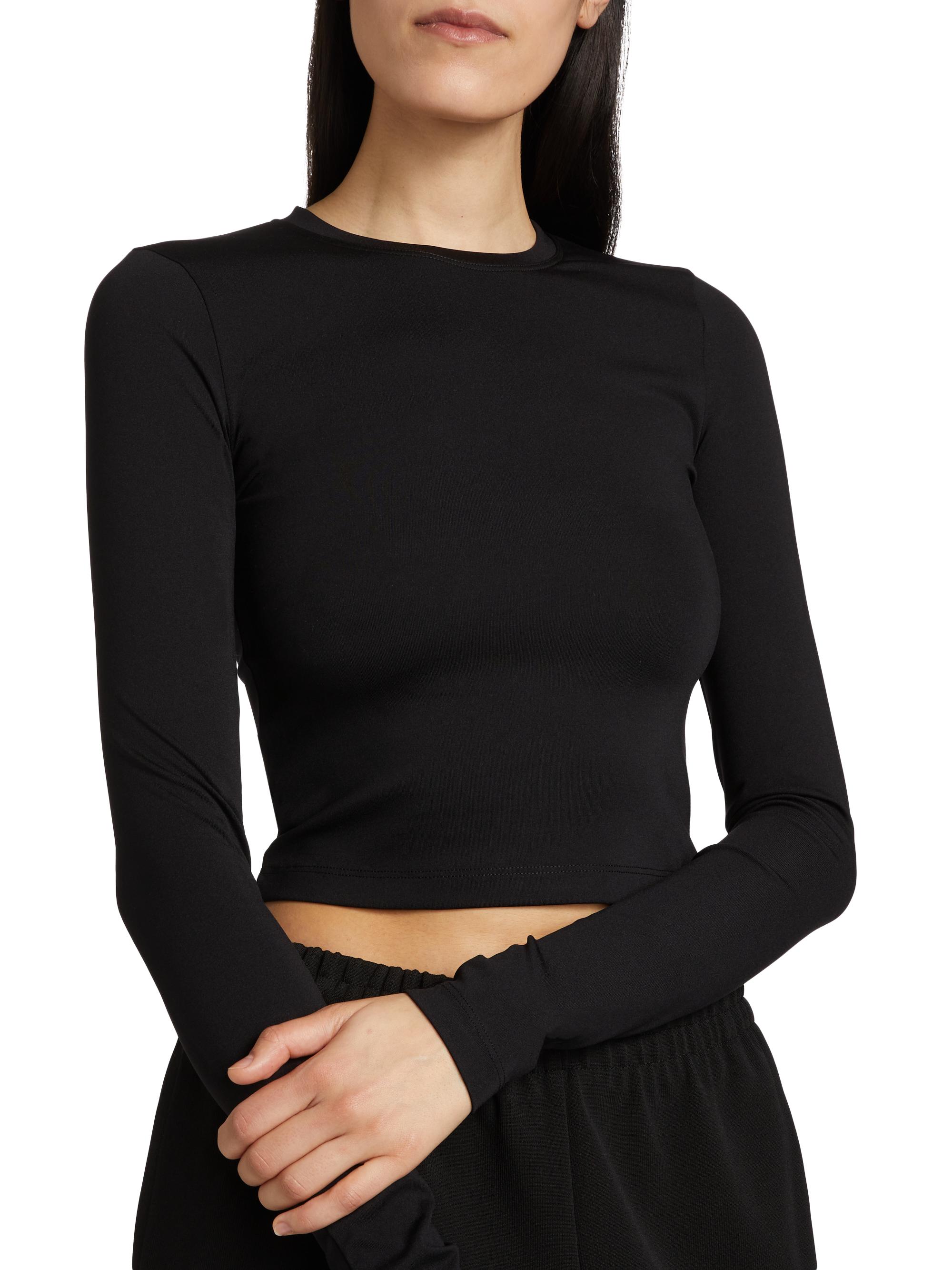 WARDROBE.NYC Long-Sleeve Crop T-Shirt | Saks Fifth Avenue