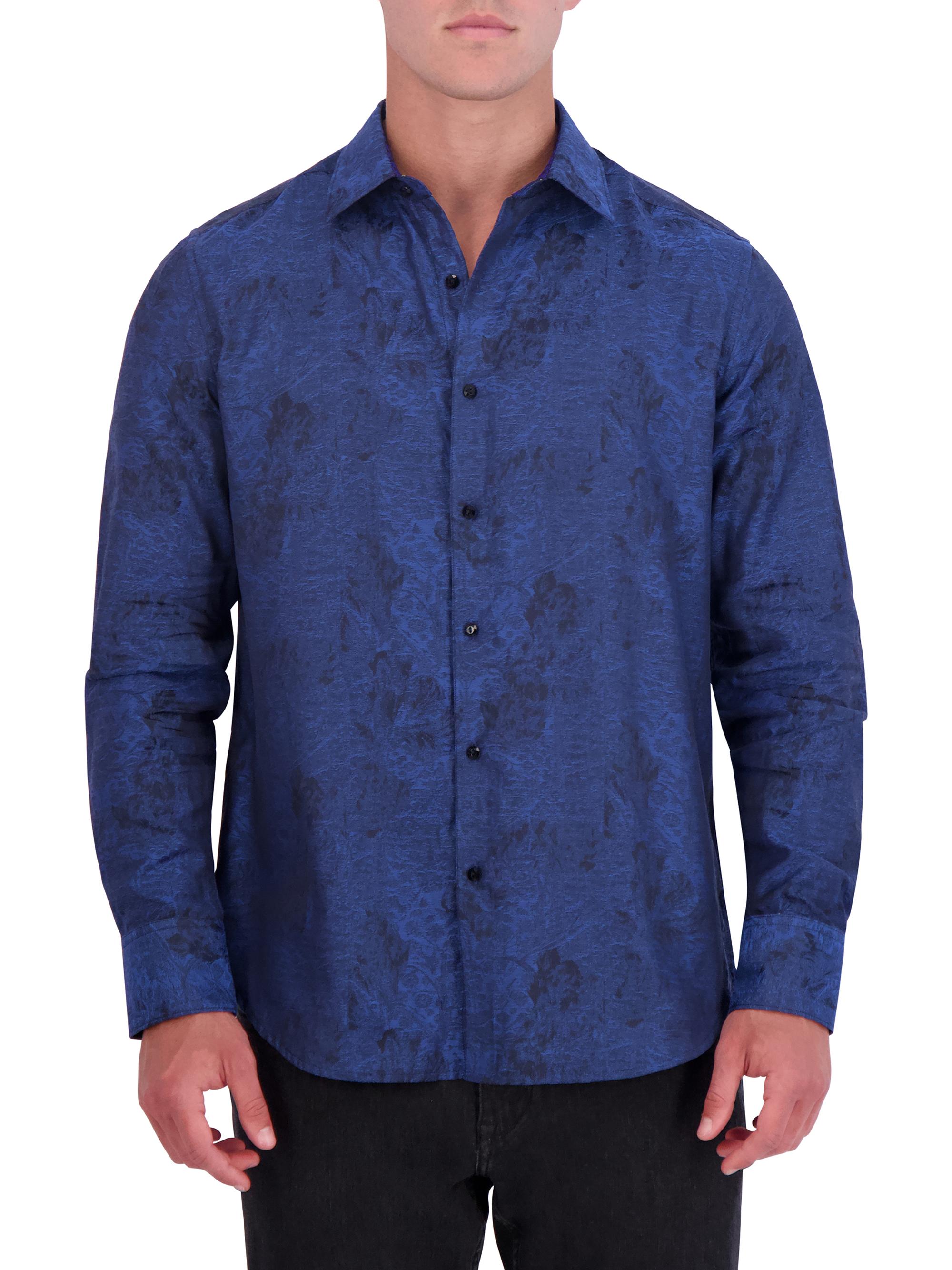 Chemise Homme Robert Graham - Taille L, Carreaux Bleu/marron, 100% Coton, Occasion Très Bon état