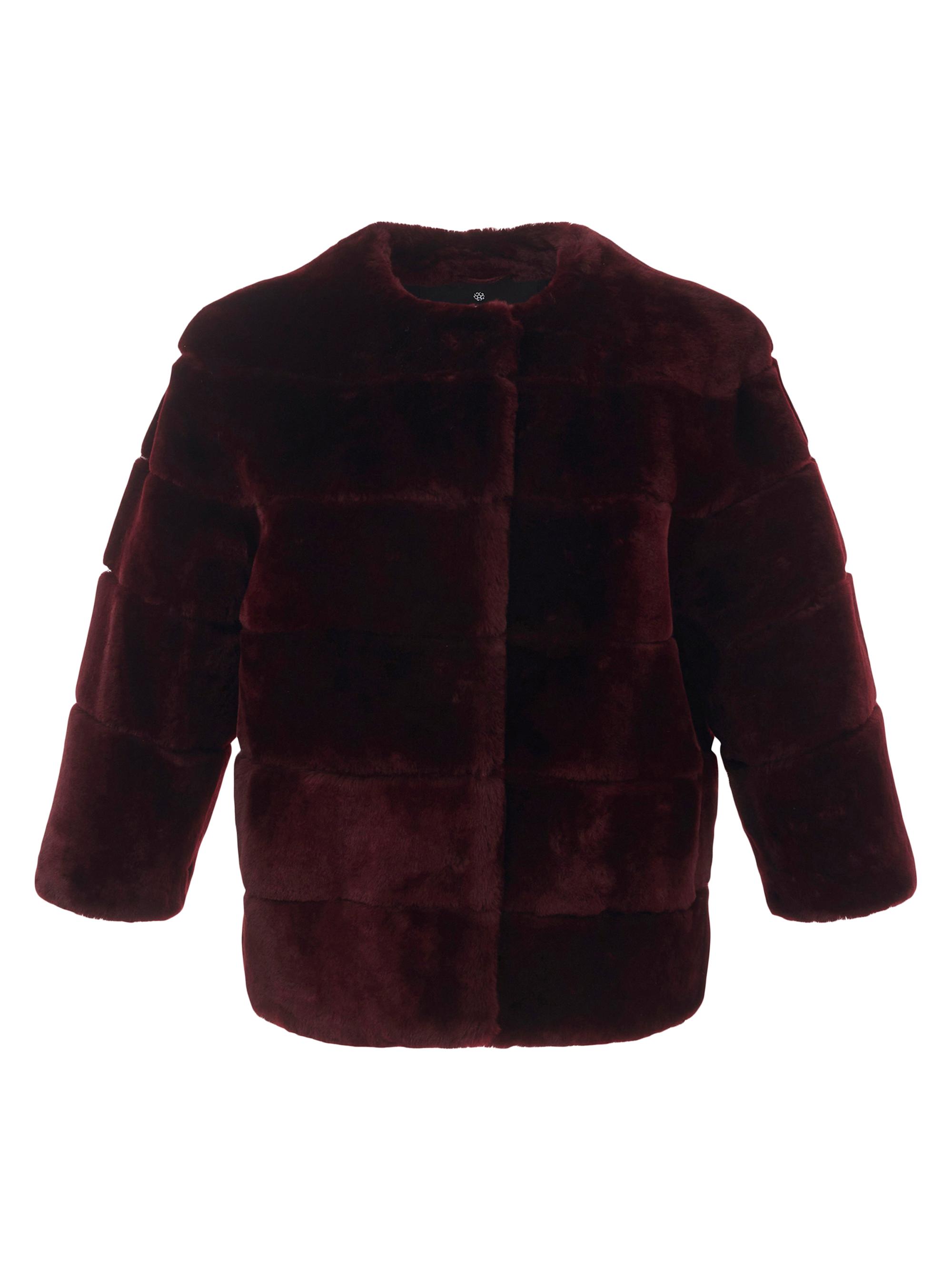 Gorski Women's Collarless Shearling Lamb Jacket - Black