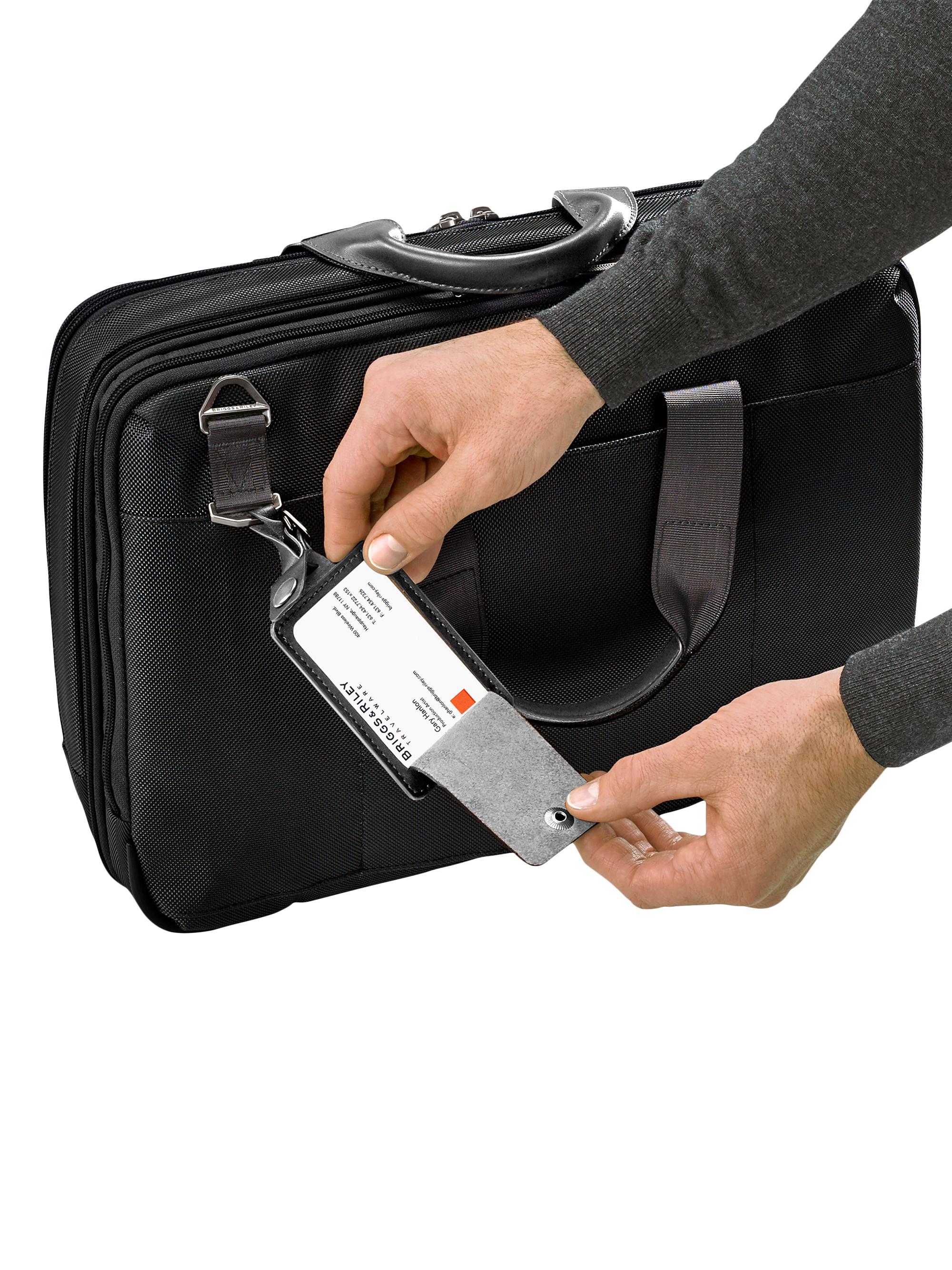 Briggs & Riley Medium Leather Expandable Briefcase | Saks Fifth Avenue