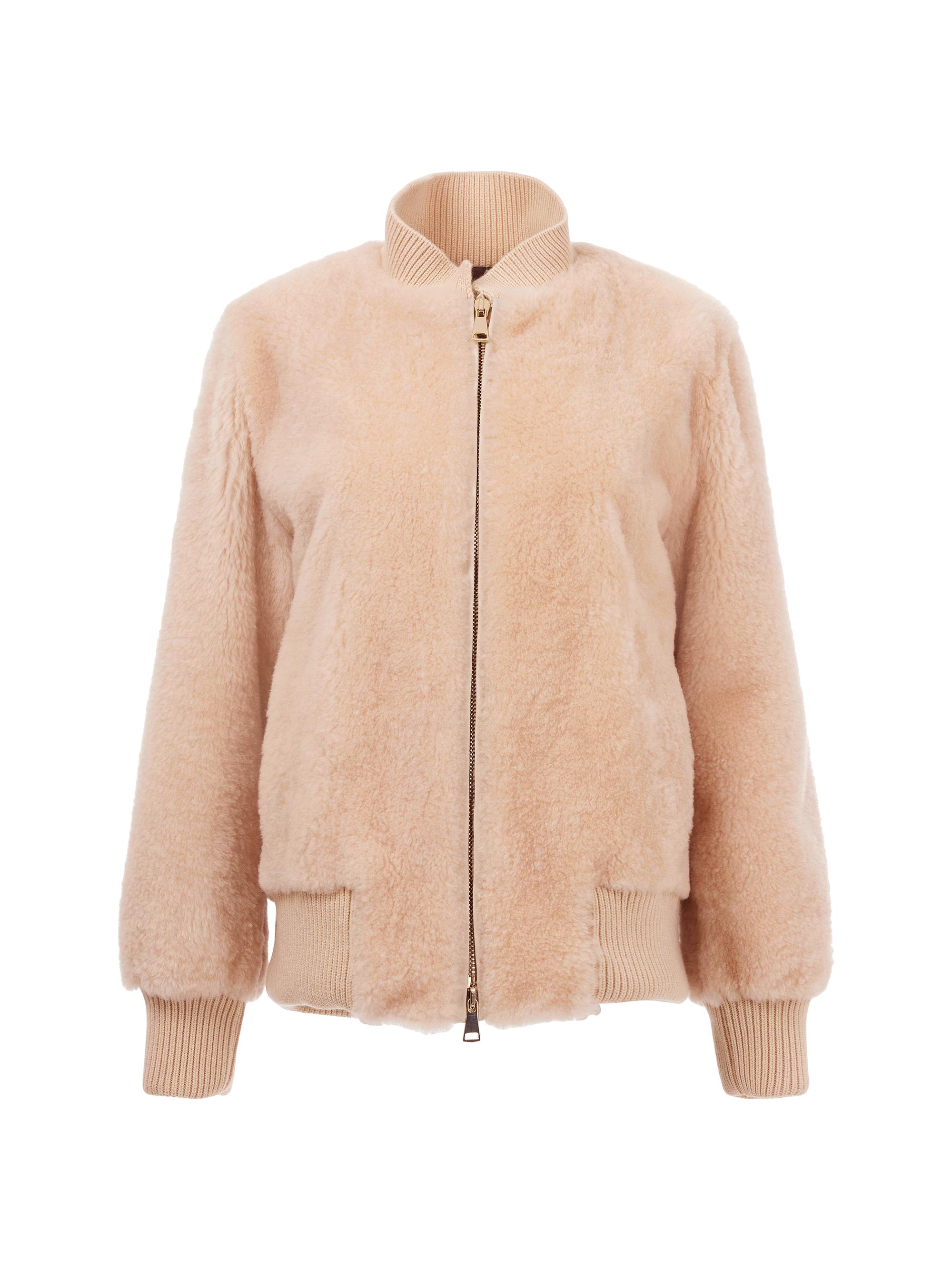 Gorski Women's Cashmere Goat Bomber Jacket - Beige