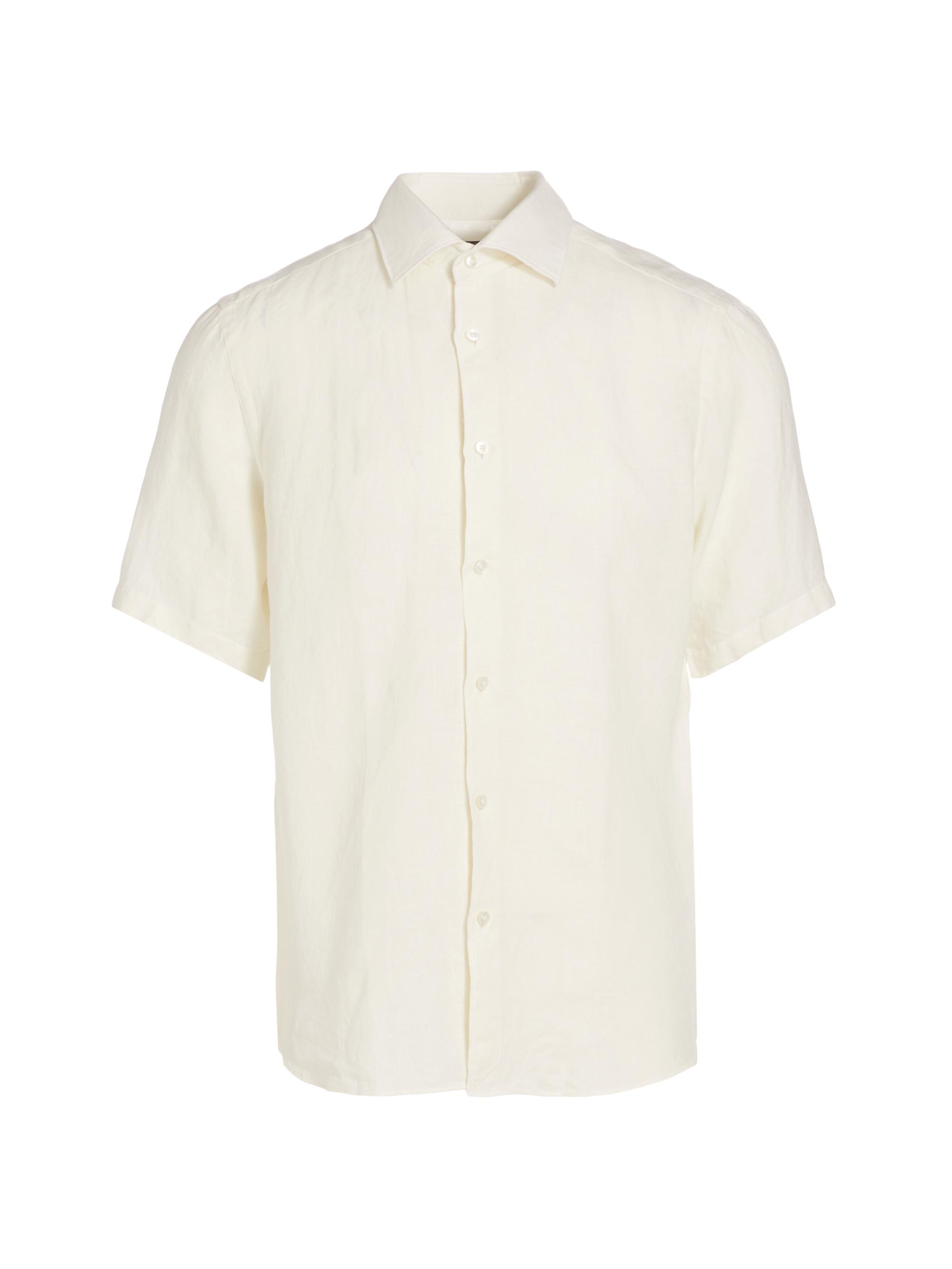 Saks Fifth Avenue Men's COLLECTION Linen Button-Front Shirt - White