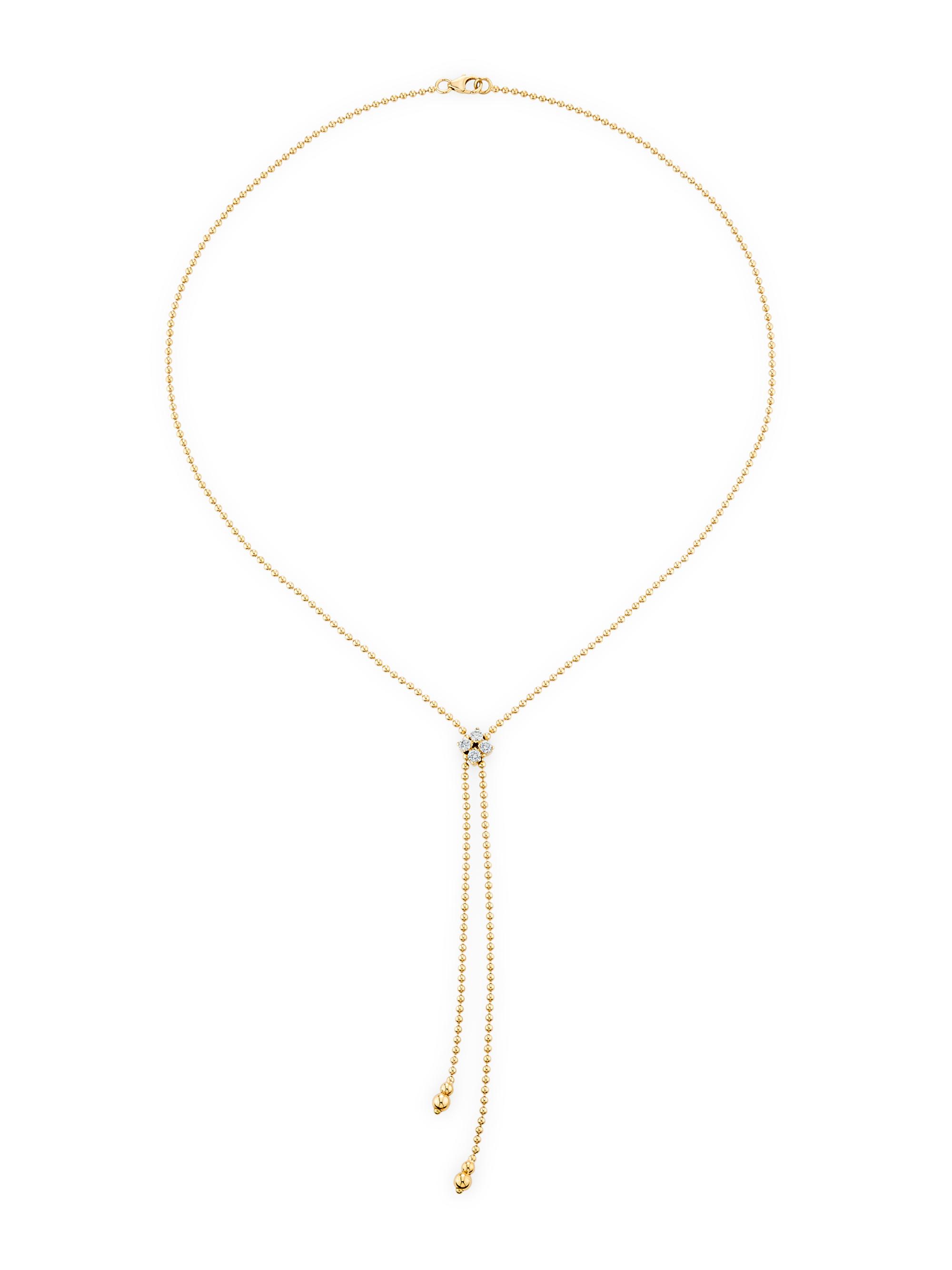 Roberto Coin Women's Love In Verona 18K Yellow Gold & 0.30 TCW Diamond Bolo Lariat Necklace - Yellow Gold