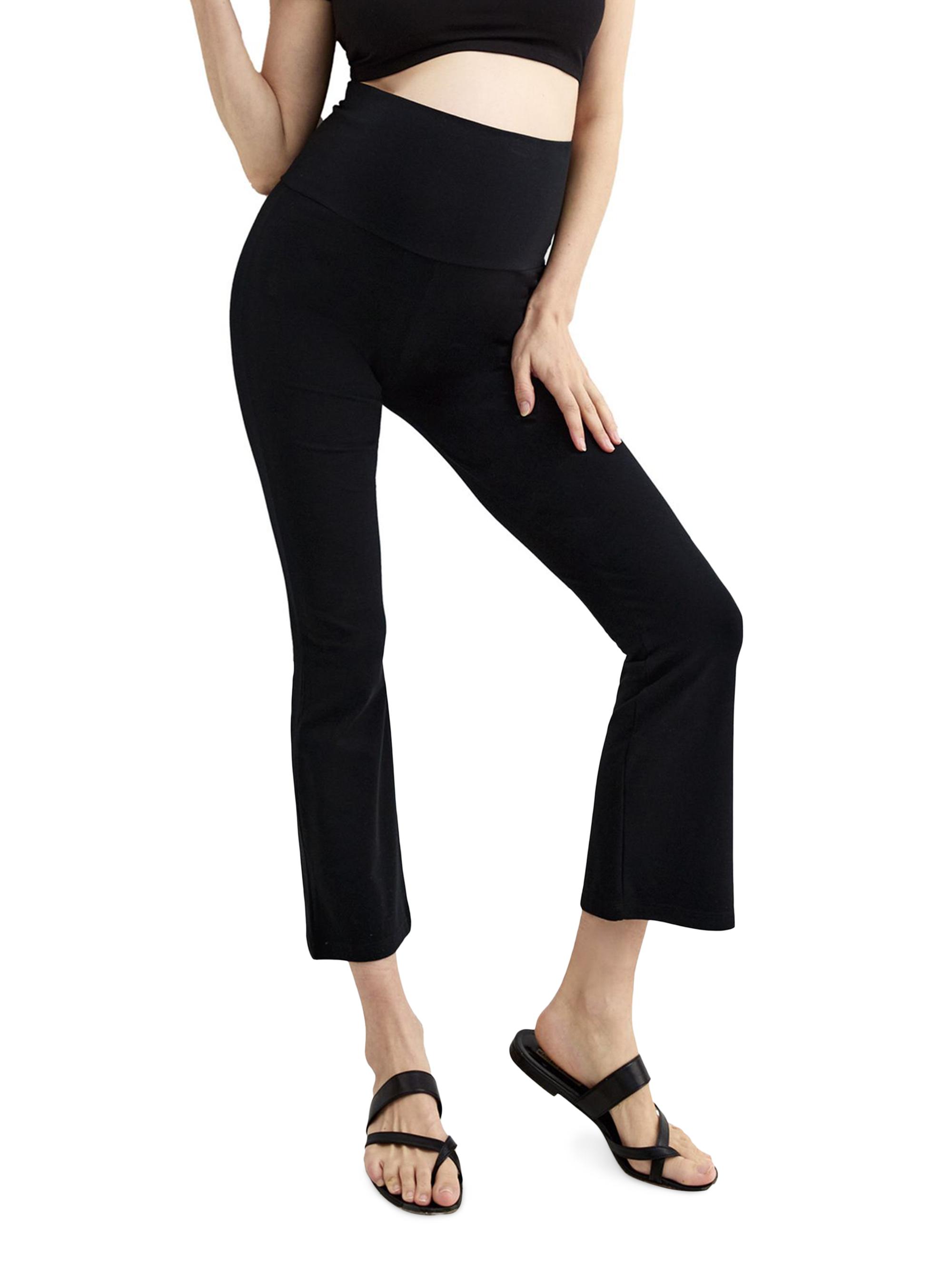 Hatch Women's The Ultimate Maternity Over the Bump Crop Flare Leggings - Black