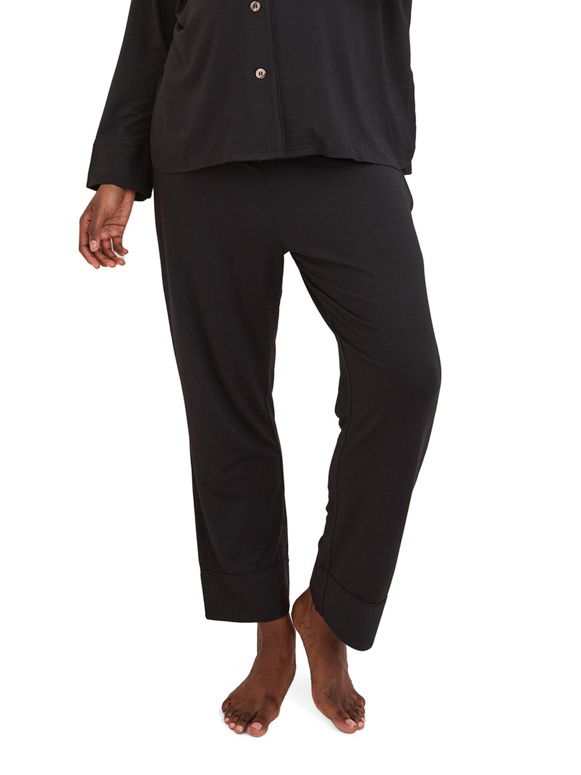 Hatch Women's The Ultra Soft Maternity Jersey Pajama Set - Black