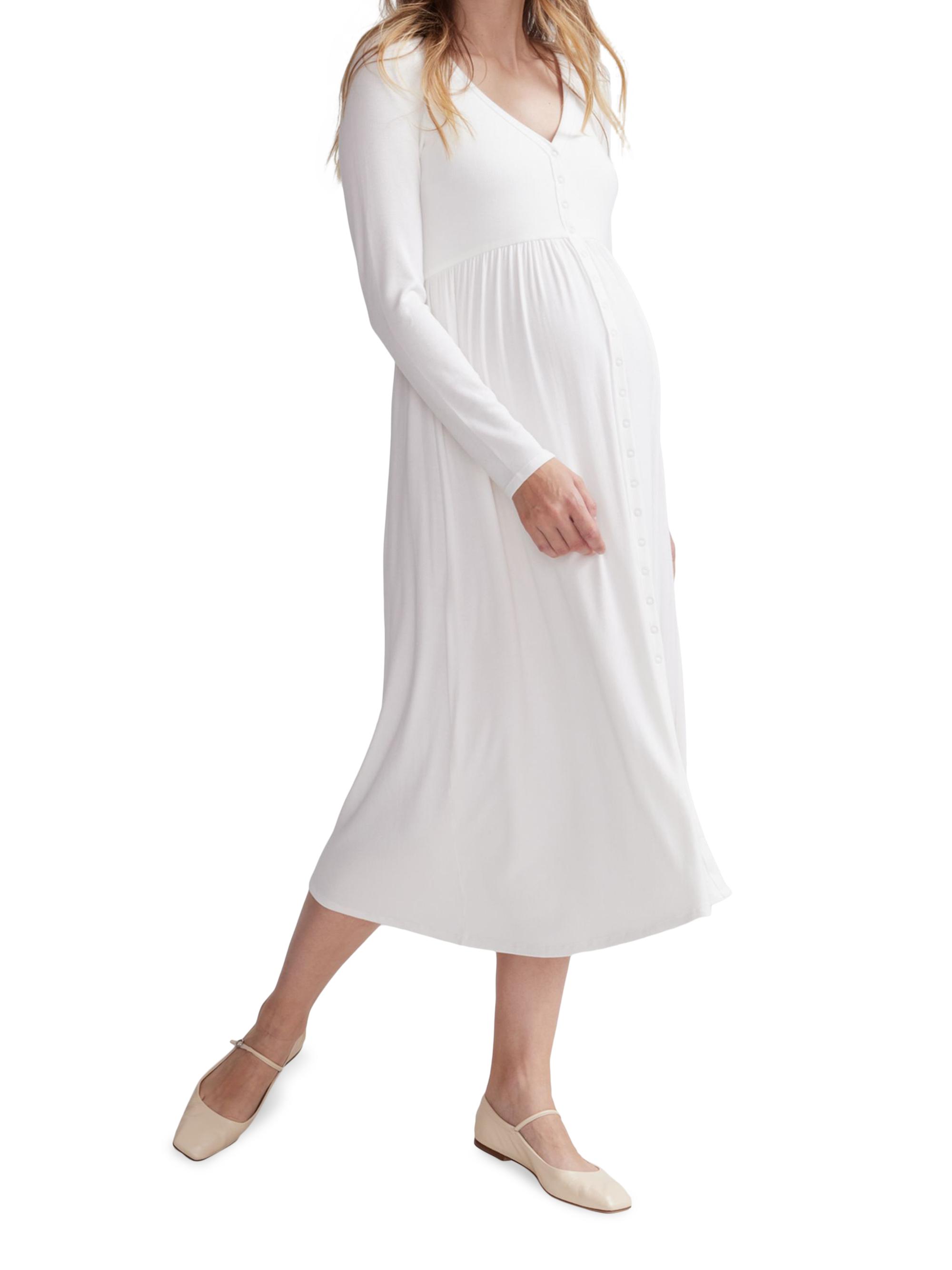 Hatch Women's The Softest Rib Maternity Nursing Friendly Dress -