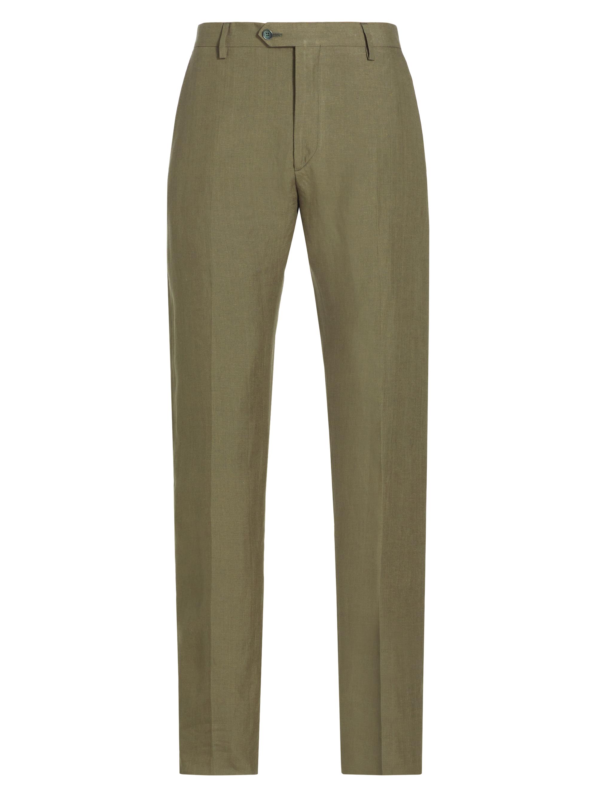 Saks Fifth Avenue Men's COLLECTION Linen Suit Pants - Olive