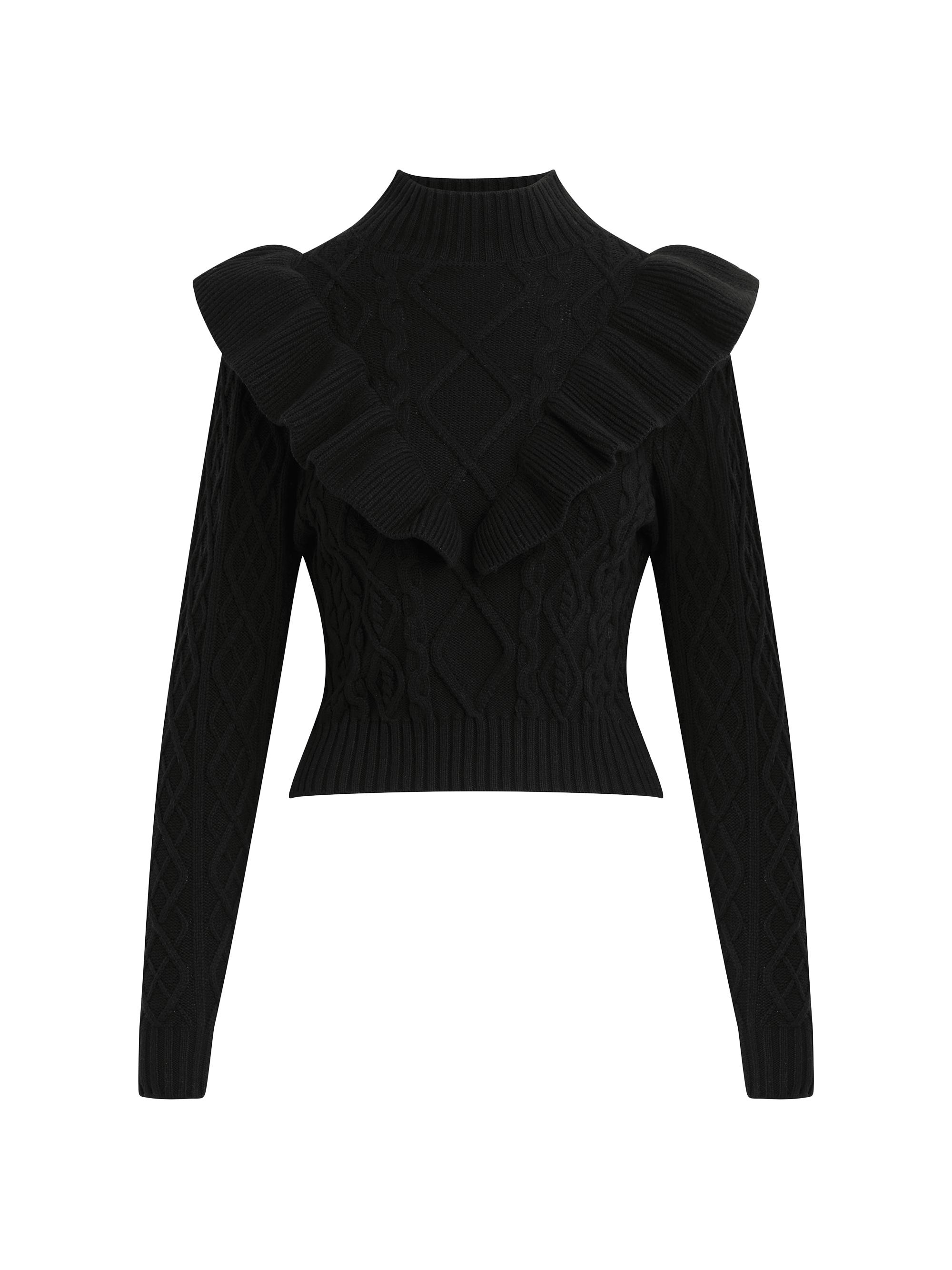 Joe's Jeans Women's The Harley Ruffled Sweater - Meteorite