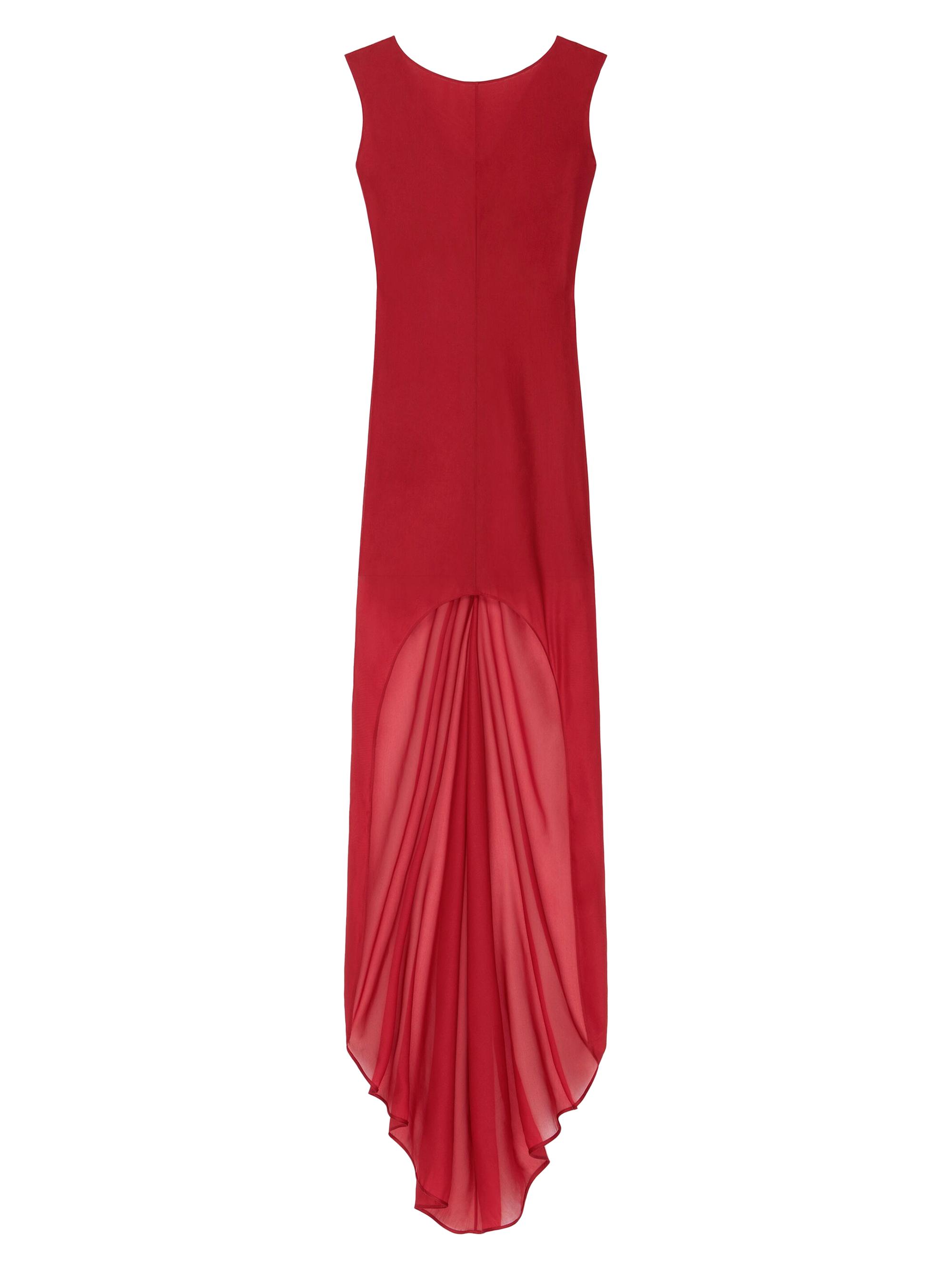 Givenchy Women's Evening Dress In Organza With Bows - Red Cherry
