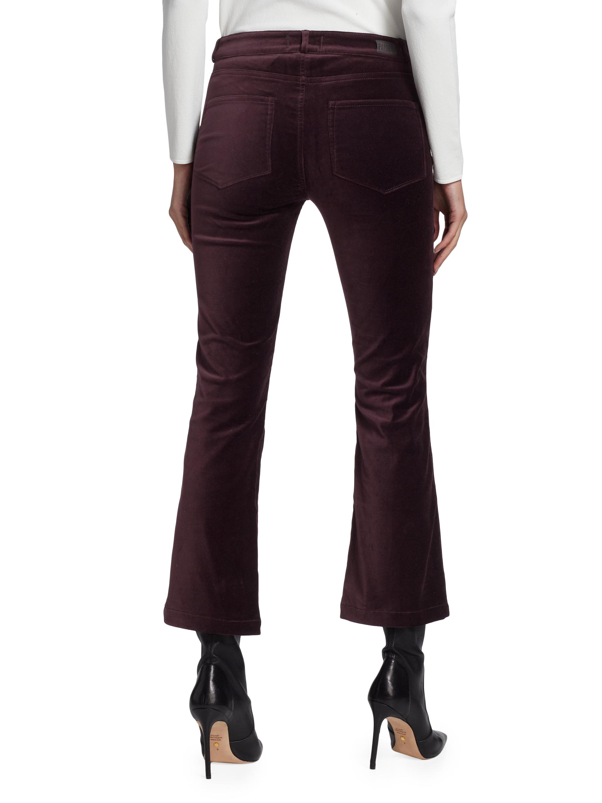 Paige Claudine Flared Velvet Pants Saks Fifth Avenue