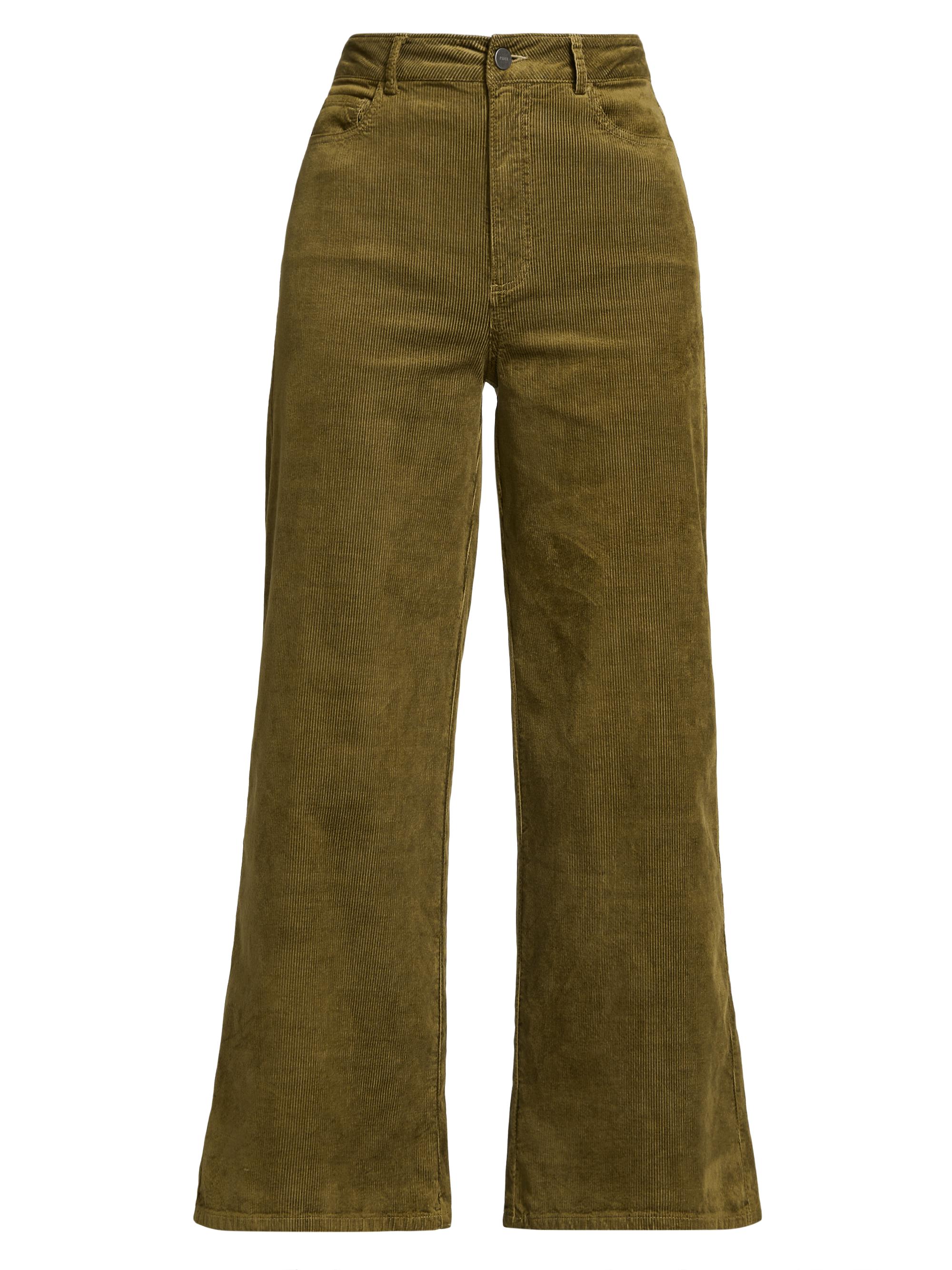 Paige Women's Harper Flared Corduroy Pants - Army