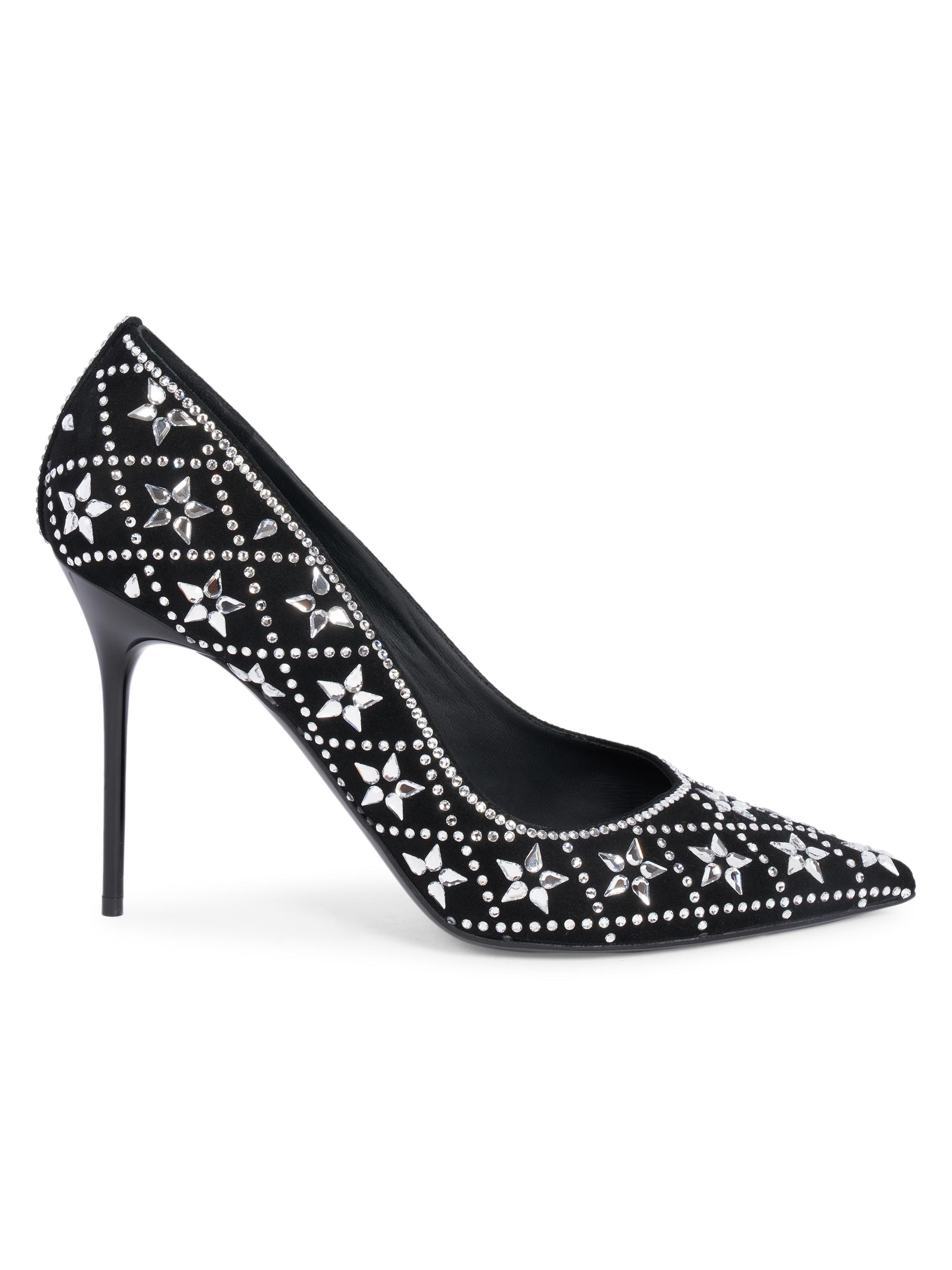 Balmain Women's Ruby Star Suede Pumps - Noir