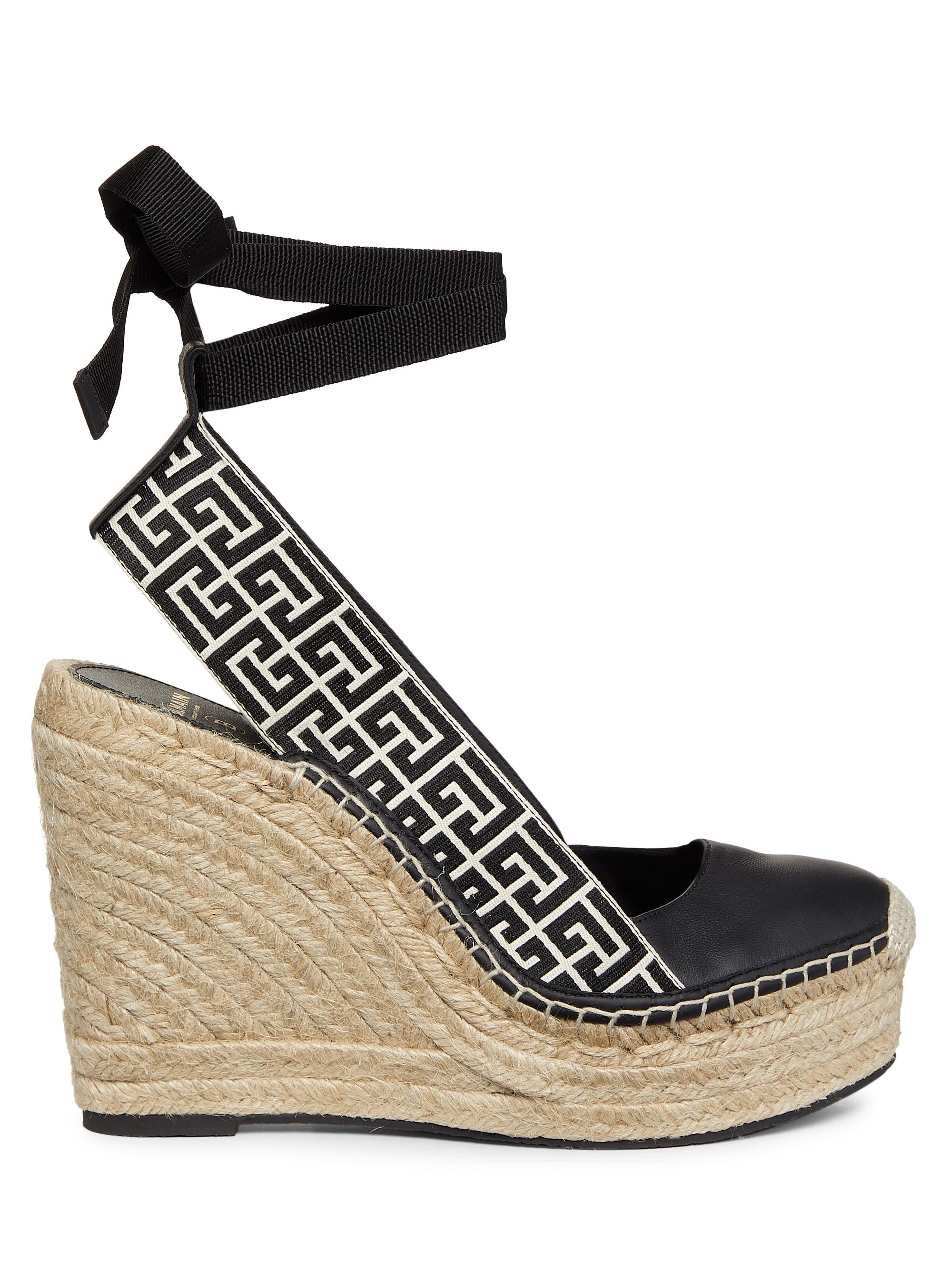 Balmain 115mm star-print espadrilles - Neutrals