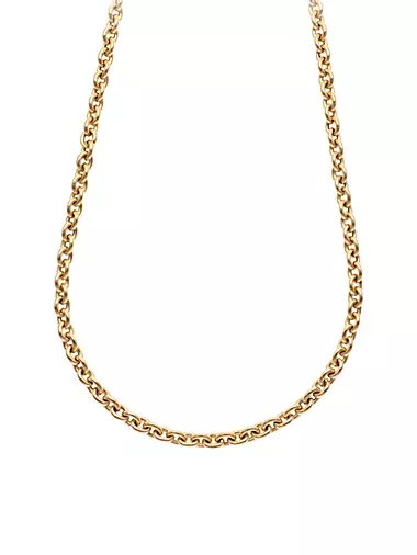 Lee 14K Yellow Gold Rolo Chain Necklace/27.55