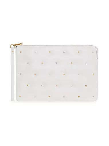 Star Studded Faux-Leather Wristlet
