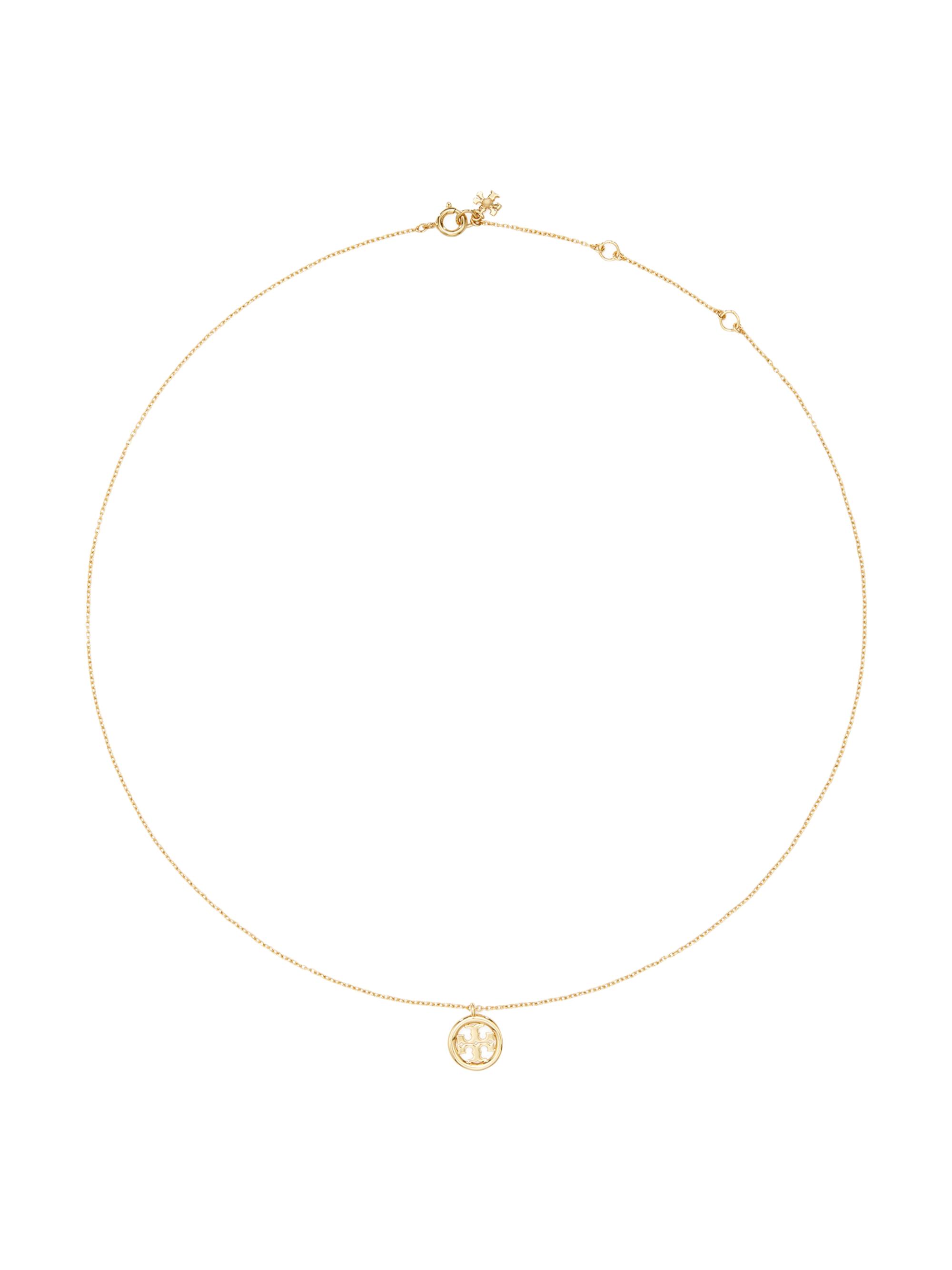 Tory Burch Women's Miller 18K-Gold-Plated Logo Pendant Necklace - Gold