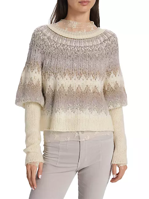 Chanel-esque Knit Skirt + Bell Sleeves Top - Stylish Petite