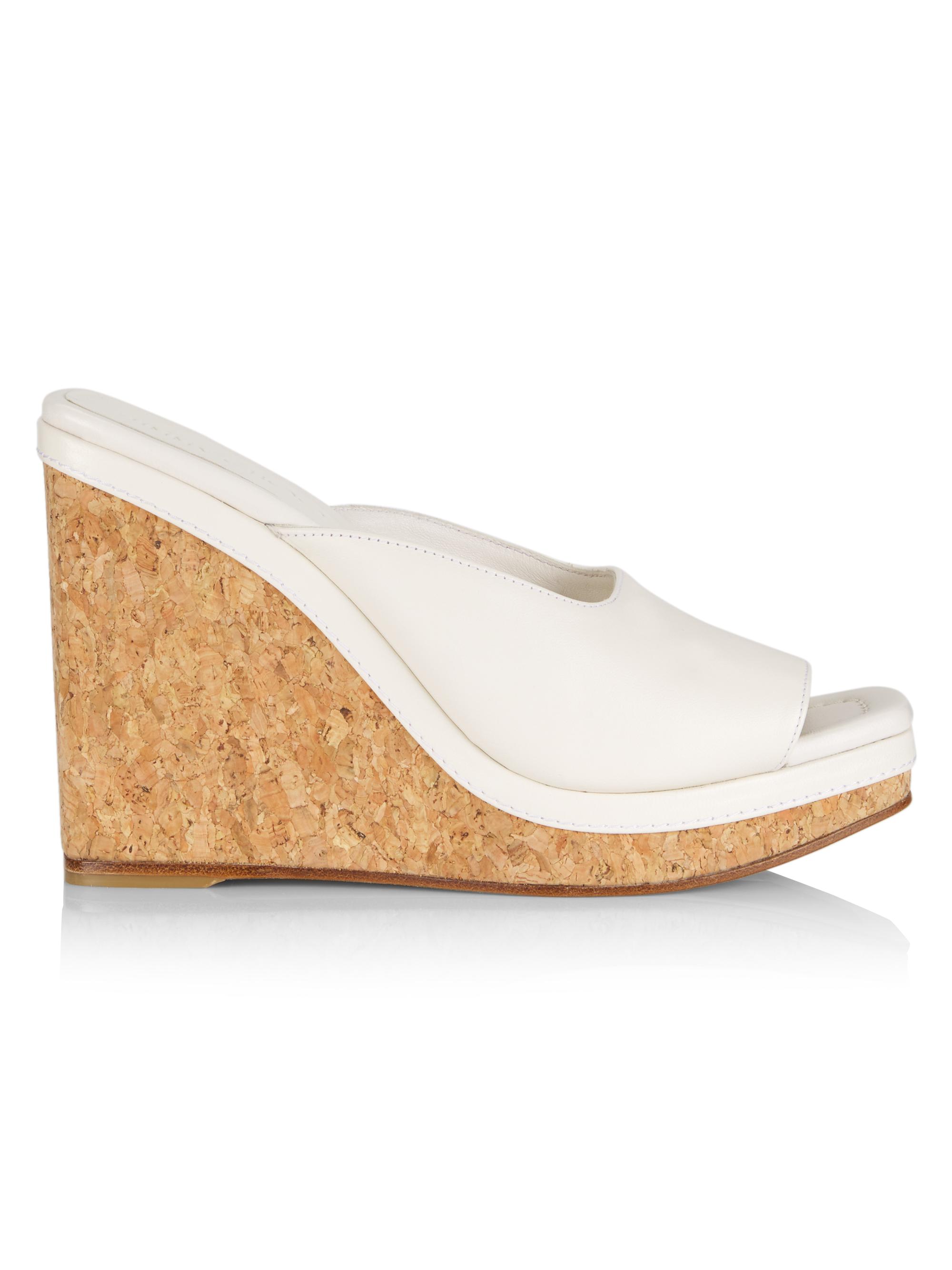 Jimmy Choo Women's Seon 0MM Leather Wedge Sandals - Latte