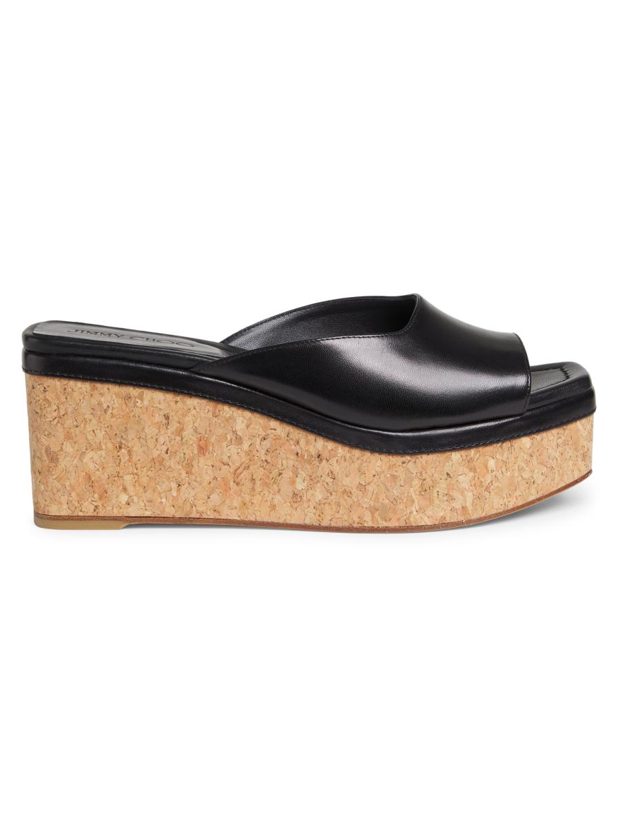 70%オフセールJIMMY CHOO PERLA70 WEDGE SANDAL JIMMY CHOO Amatuus pearl-embellished 60mm wedge sandals