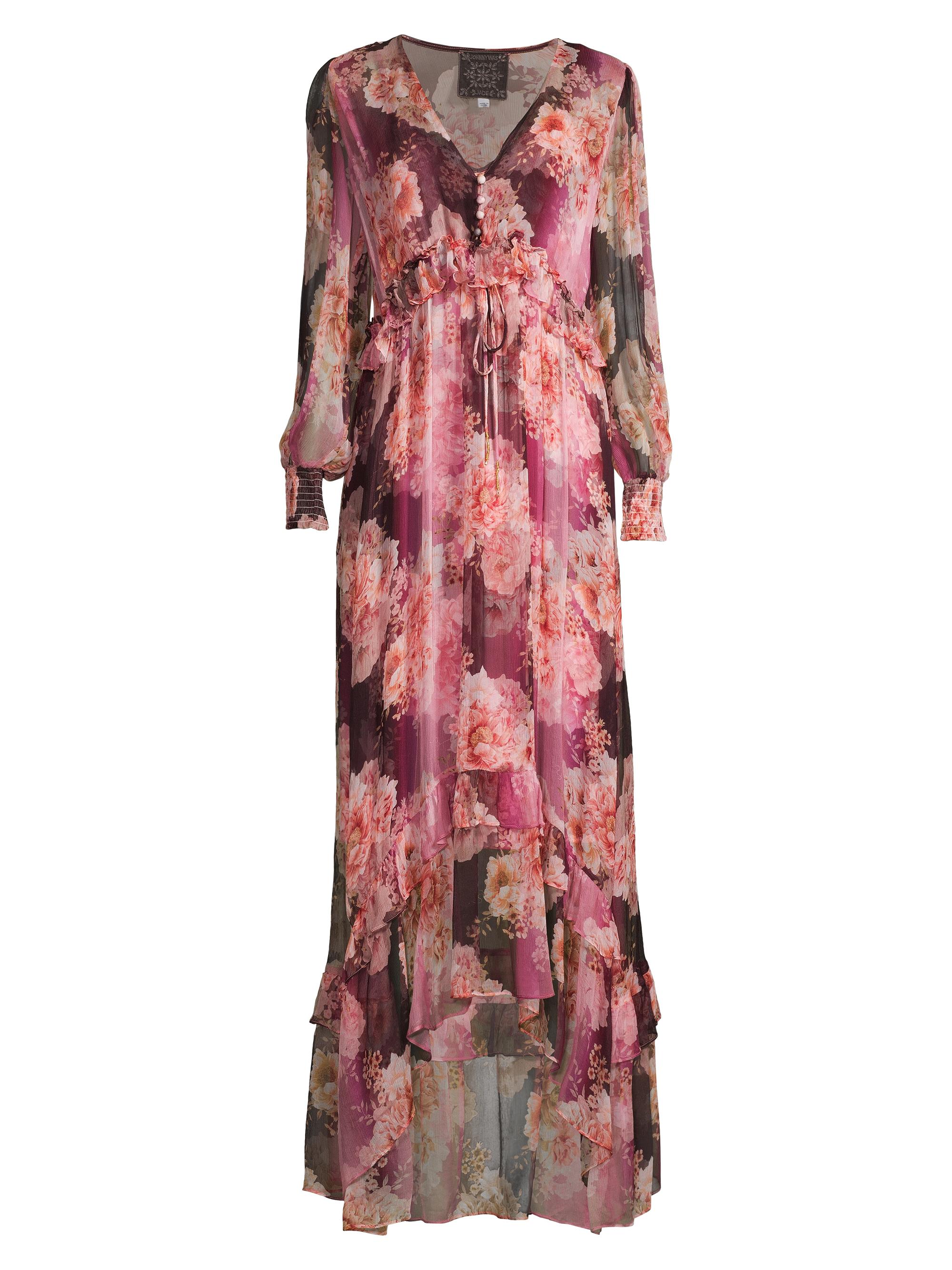 Johnny Was Women's Carina Floral Silk Maxi Dress