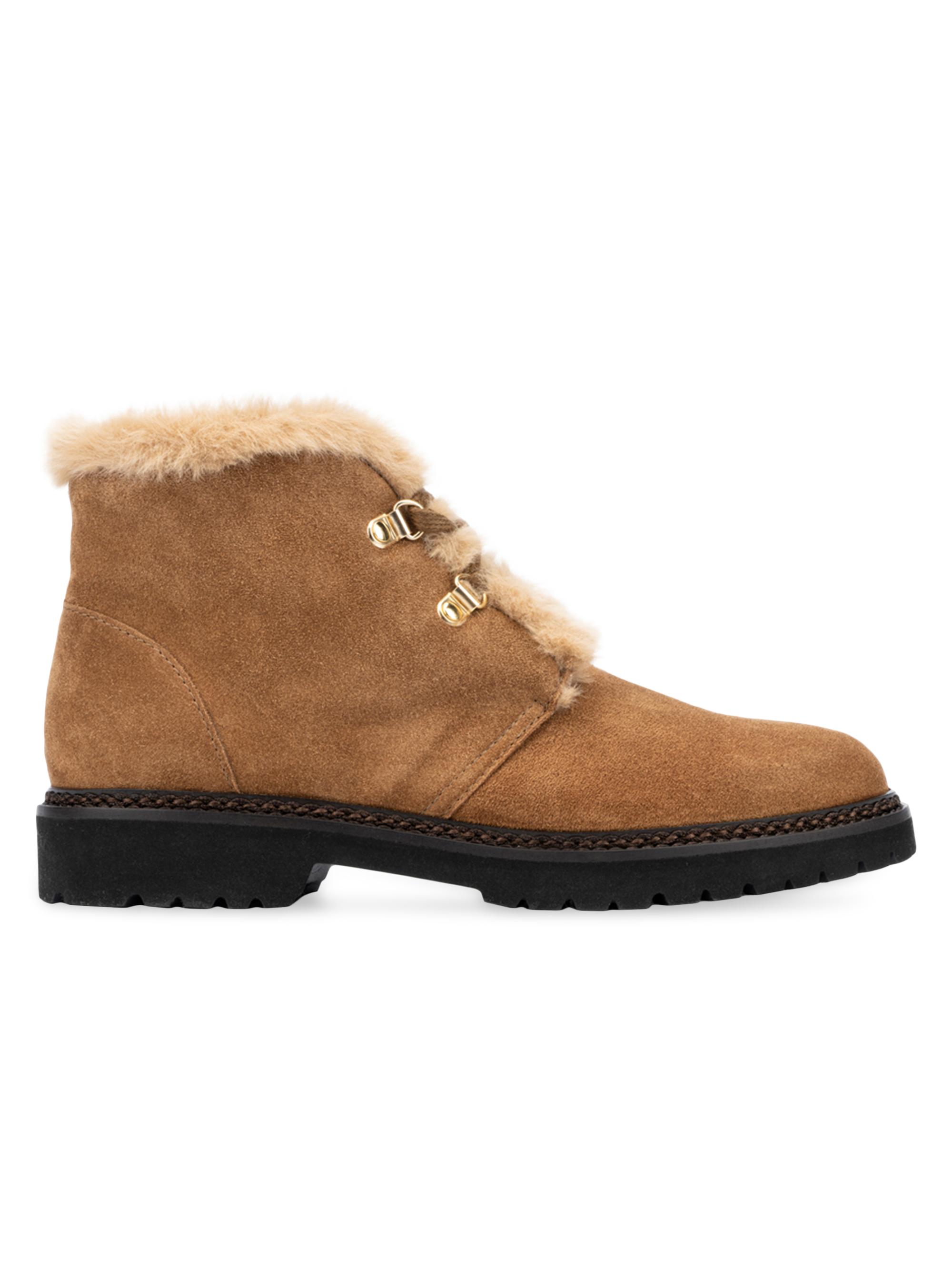 Aquatalia Madelina 27MM Faux Shearling-Lined Suede Boots