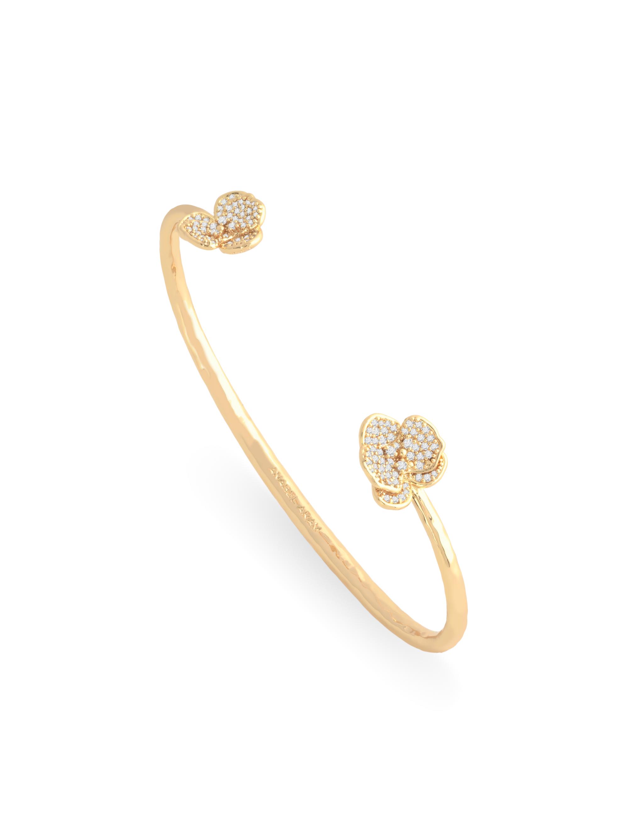 Anabel Aram Women's Orchid 18K-Gold-Plated & Cubic Zirconia Cuff - Gold