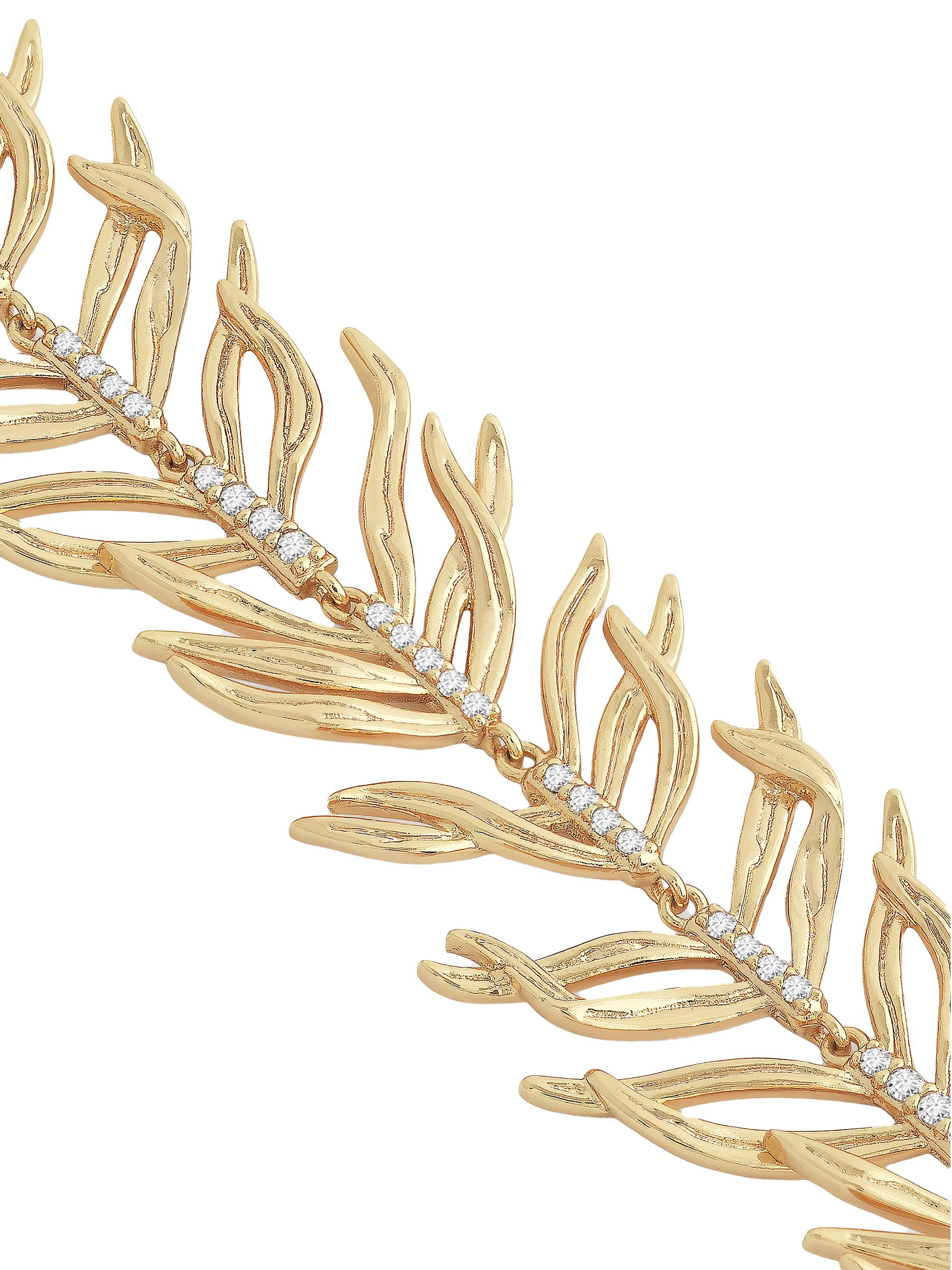 Snake Palm Jewel in Brass plated in 18K Gold main image 1