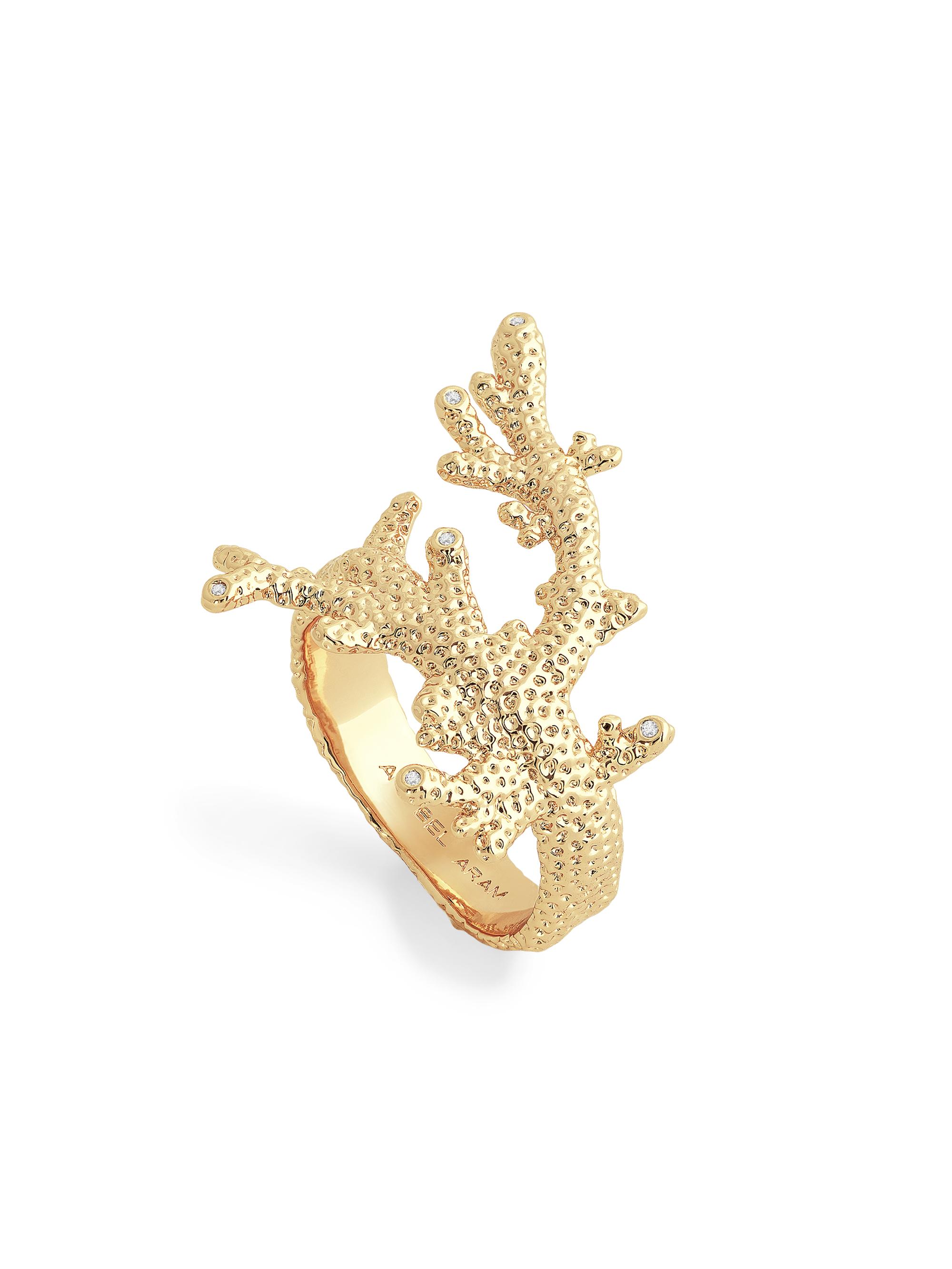 Anabel Aram Women's Ocean Coral 1K-Gold-Plated & Cubic Zirconia Ring - Gold