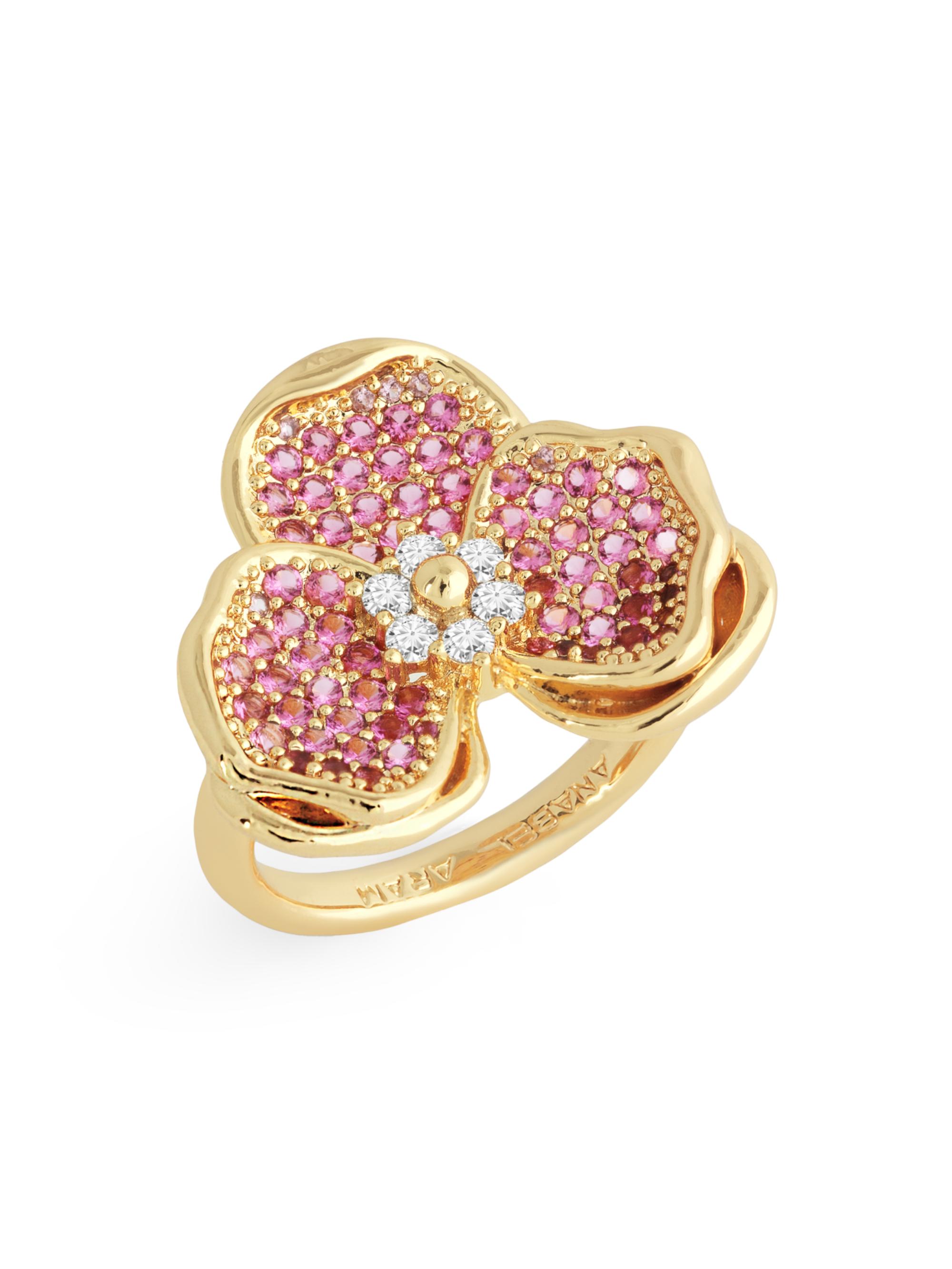 Anabel Aram Women's Orchid 1K Gold-Plated & Cubic Zirconia Ring - Fuchsia