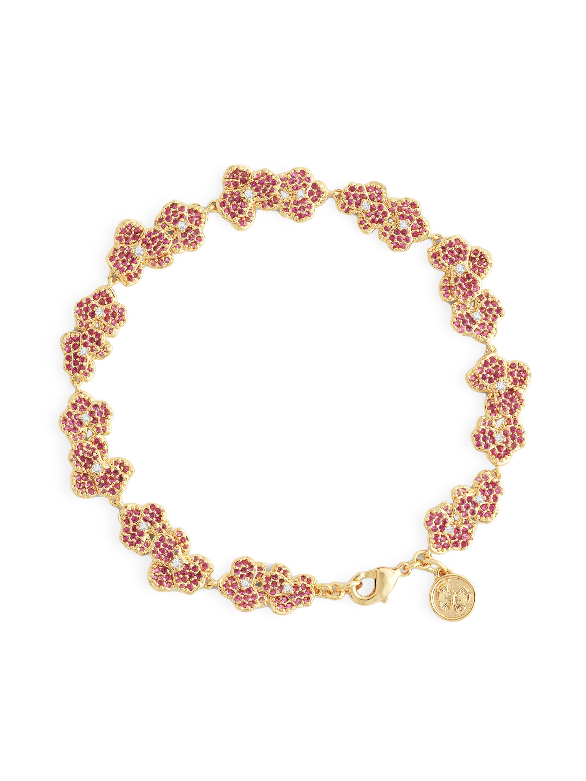 Anabel Aram Women's Orchid 18K-Gold-Plated & Cubic Zirconia Tennis Bracelet - Fuchsia
