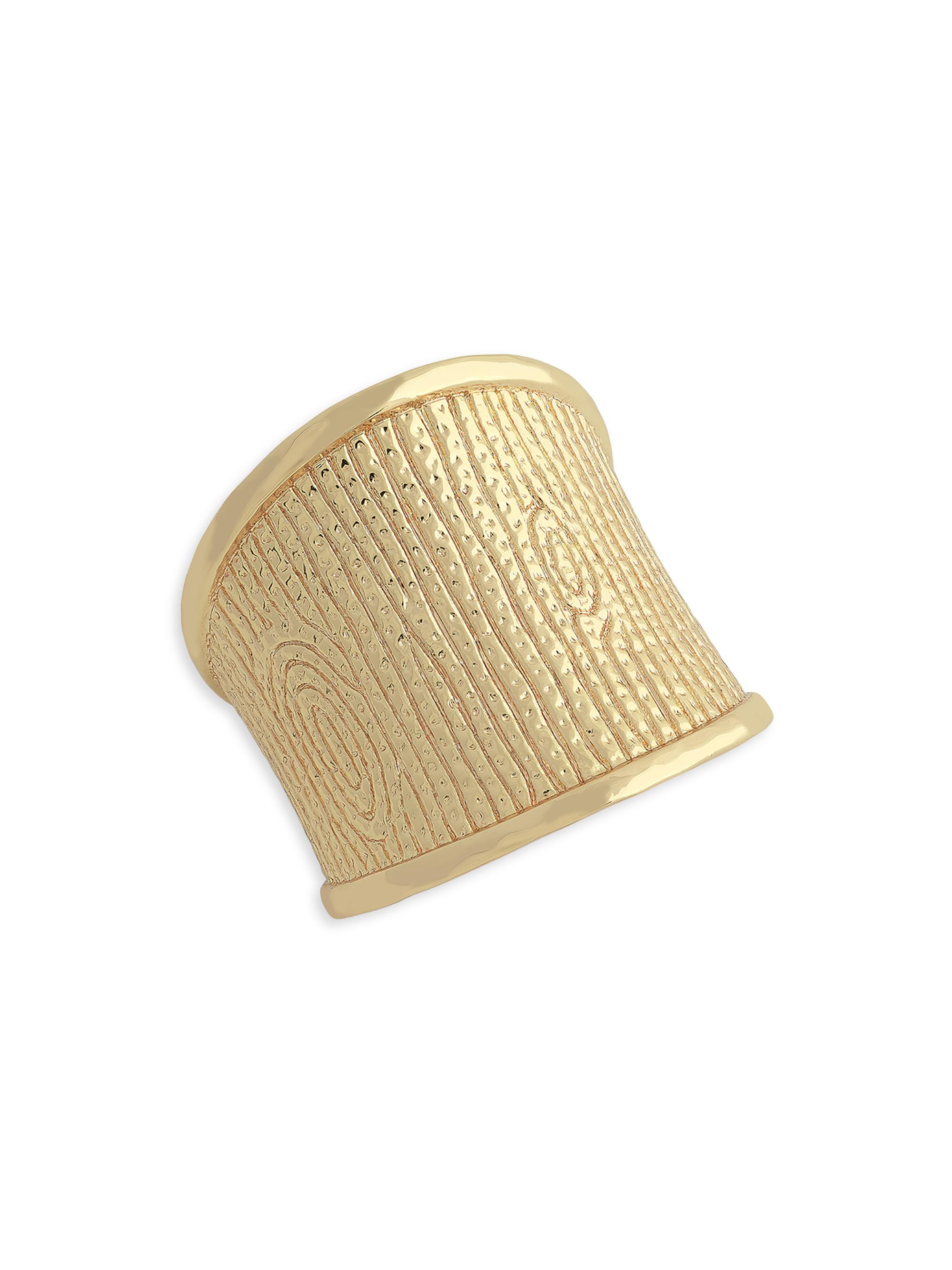 Anabel Aram Women's Enchanted Forest Bark 1K Gold-Plated Ring - Gold