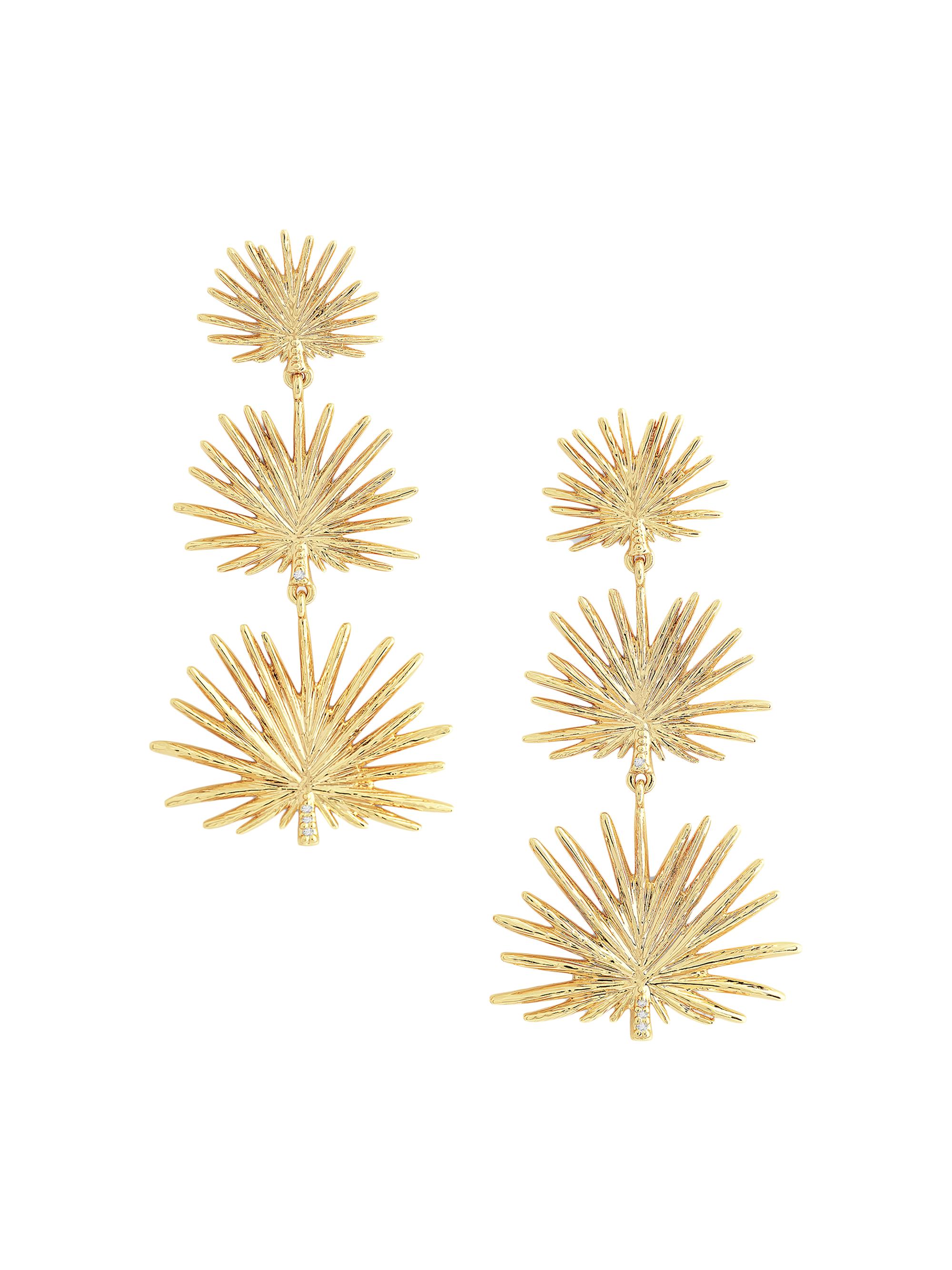 Anabel Aram Women's Palm 18K-Gold-Plated & Cubic Zirconia Triple-Drop Earrings - Gold