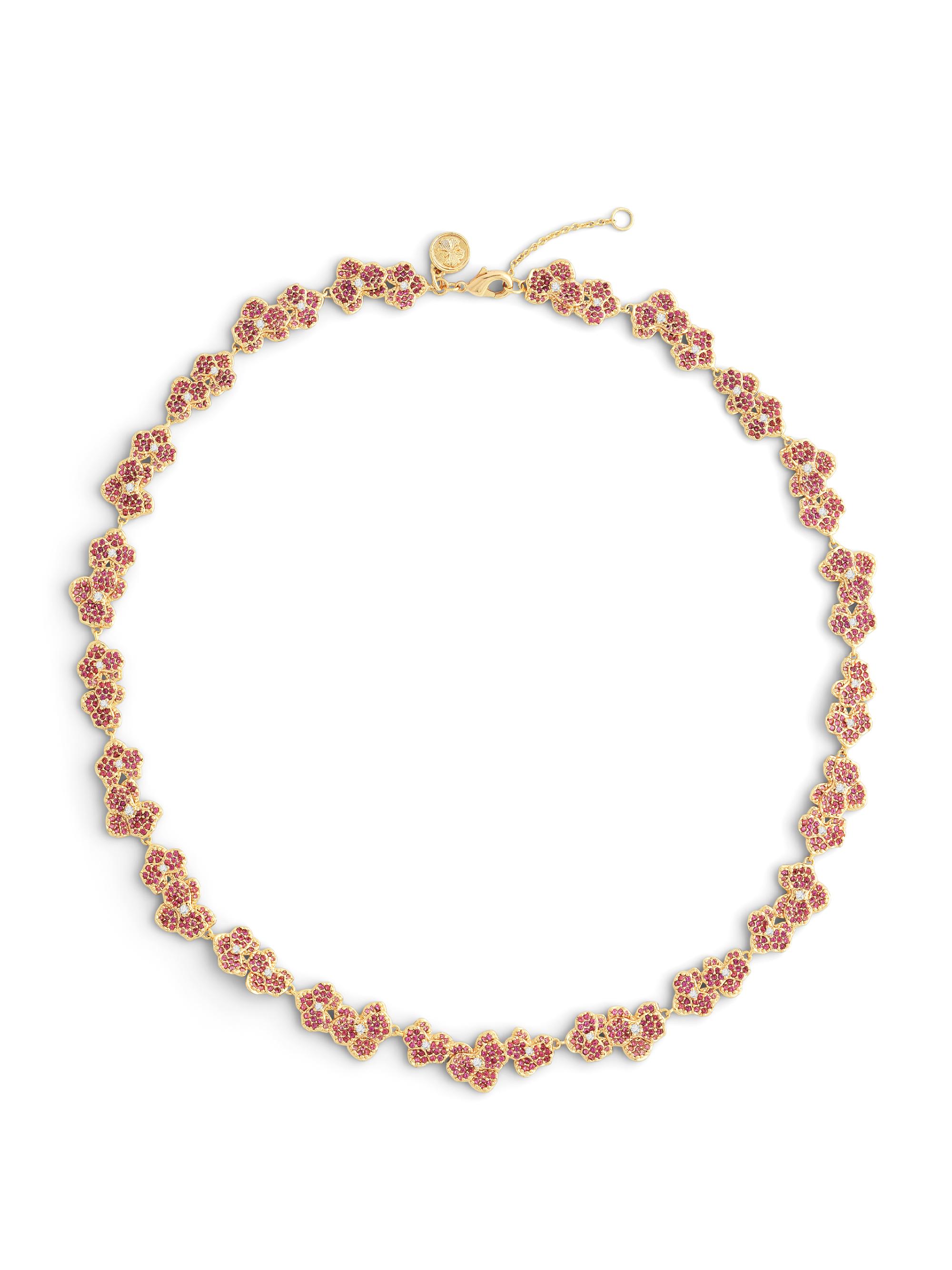 Anabel Aram Women's Orchid 18K Gold-Plated & Cubic Zirconia Necklace - Fuchsia