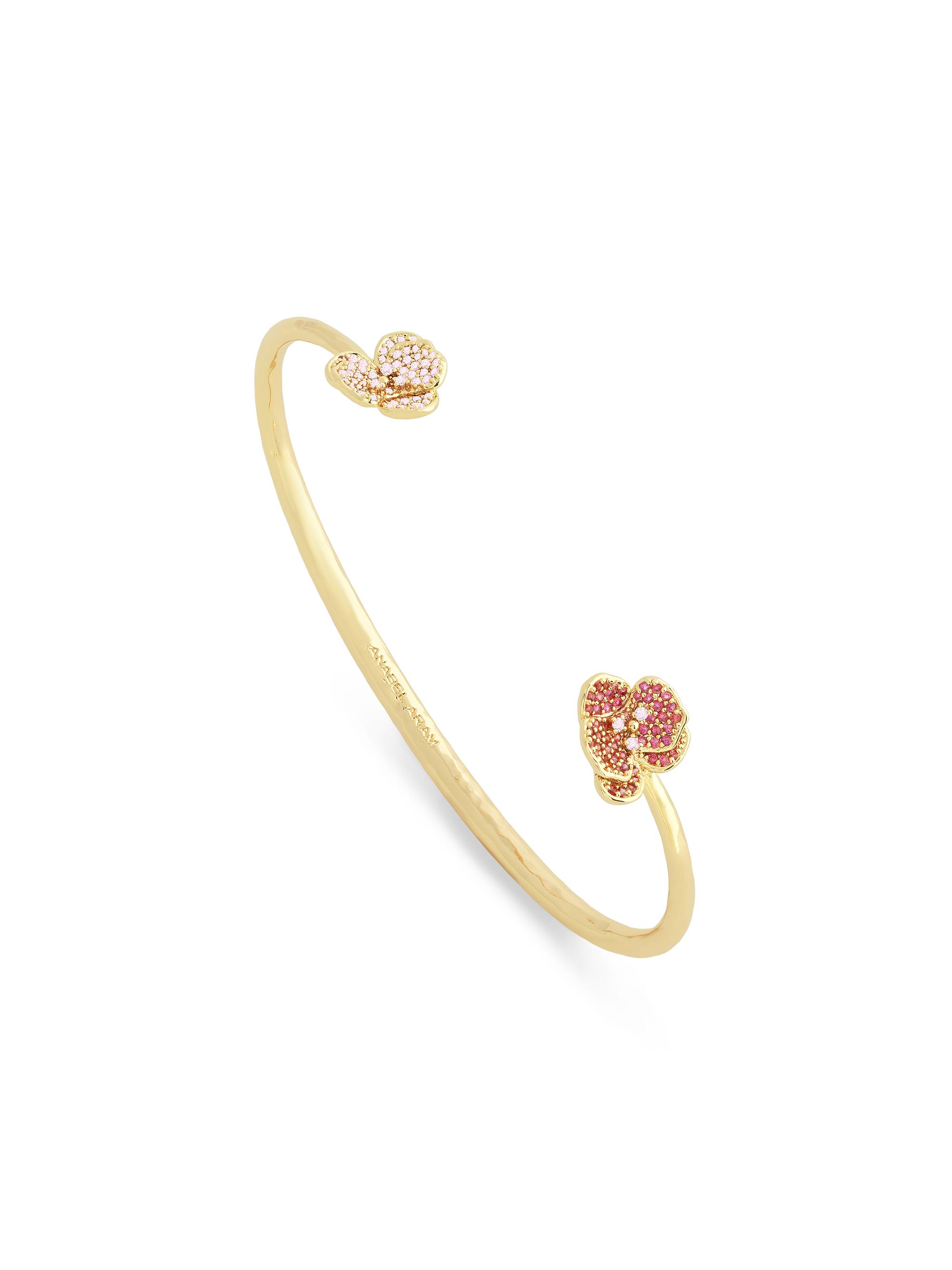 Anabel Aram Women's Orchid 18K-Gold-Plated & Cubic Zirconia Bangle - Gold