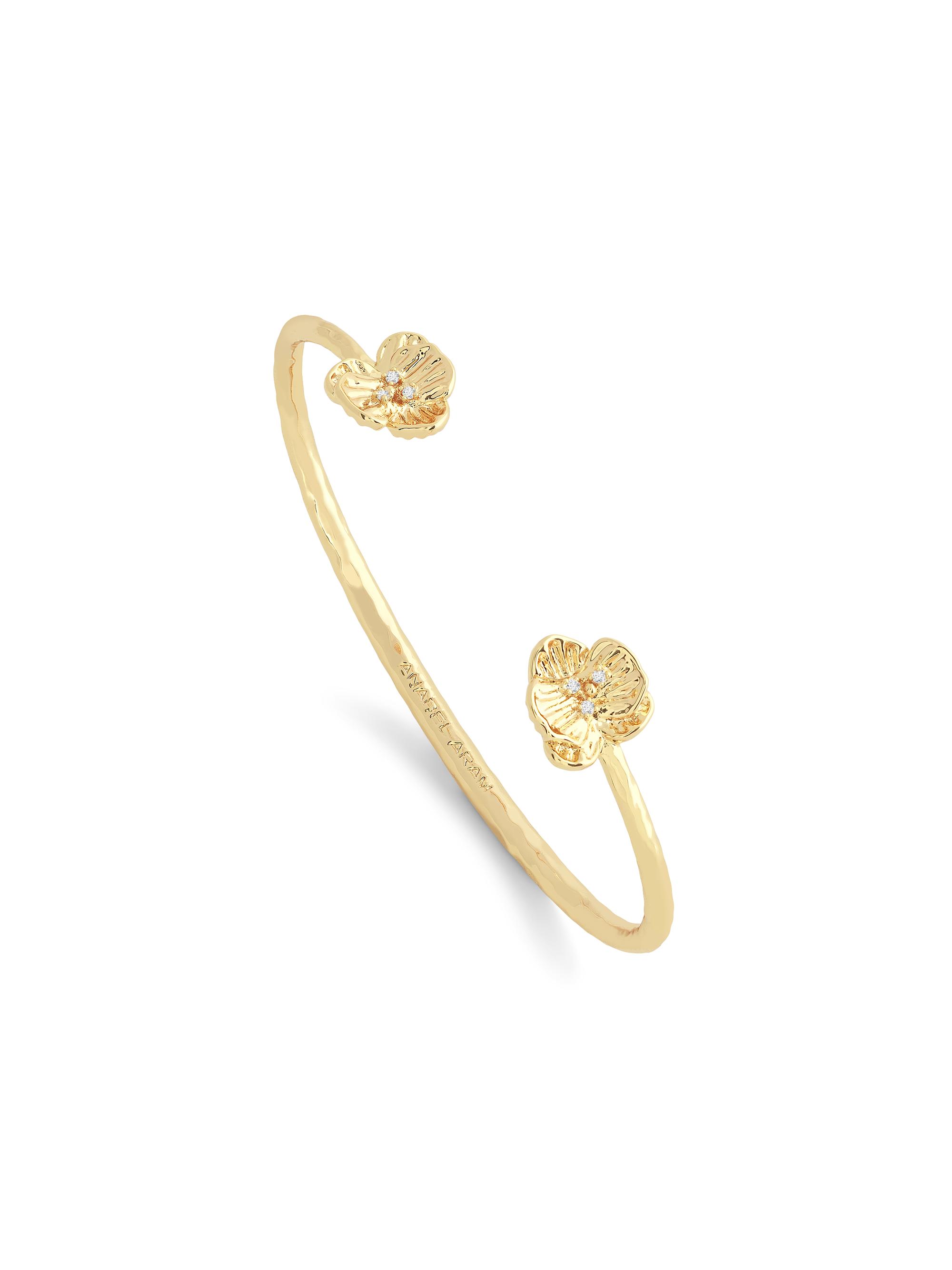 Anabel Aram Women's Orchid 18K-Gold-Plated & Cubic Zirconia Cuff - Gold