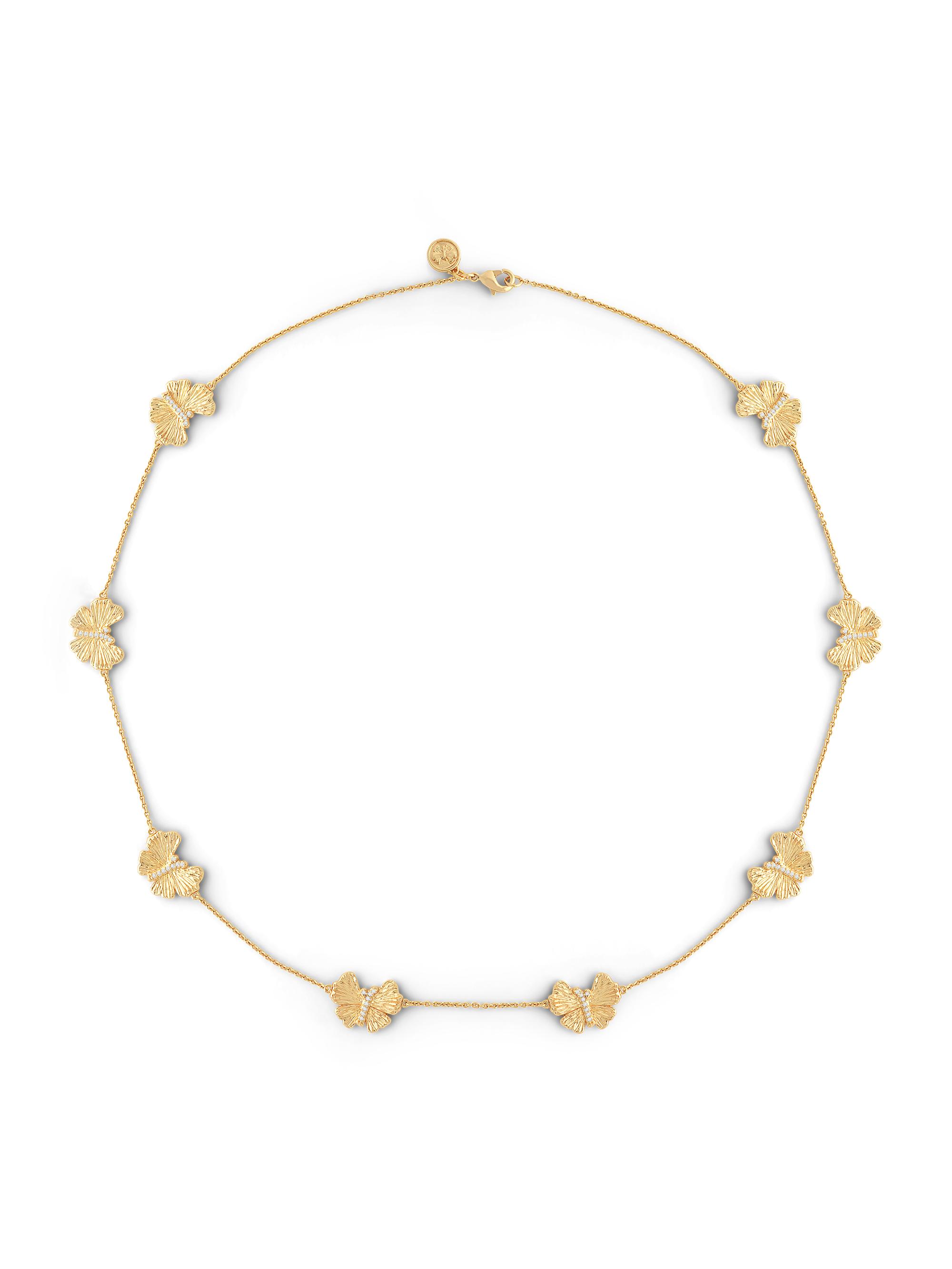 Anabel Aram Women's 18K Gold-Plated & Cubic Zirconia Butterfly Station Necklace - Gold