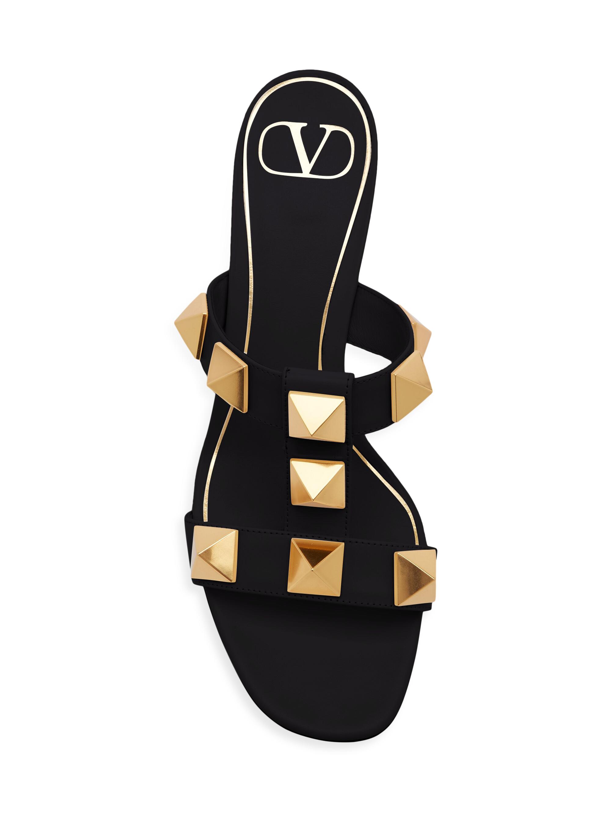 Valentino Garavani Roman Stud Leather Mules | Saks Fifth Avenue
