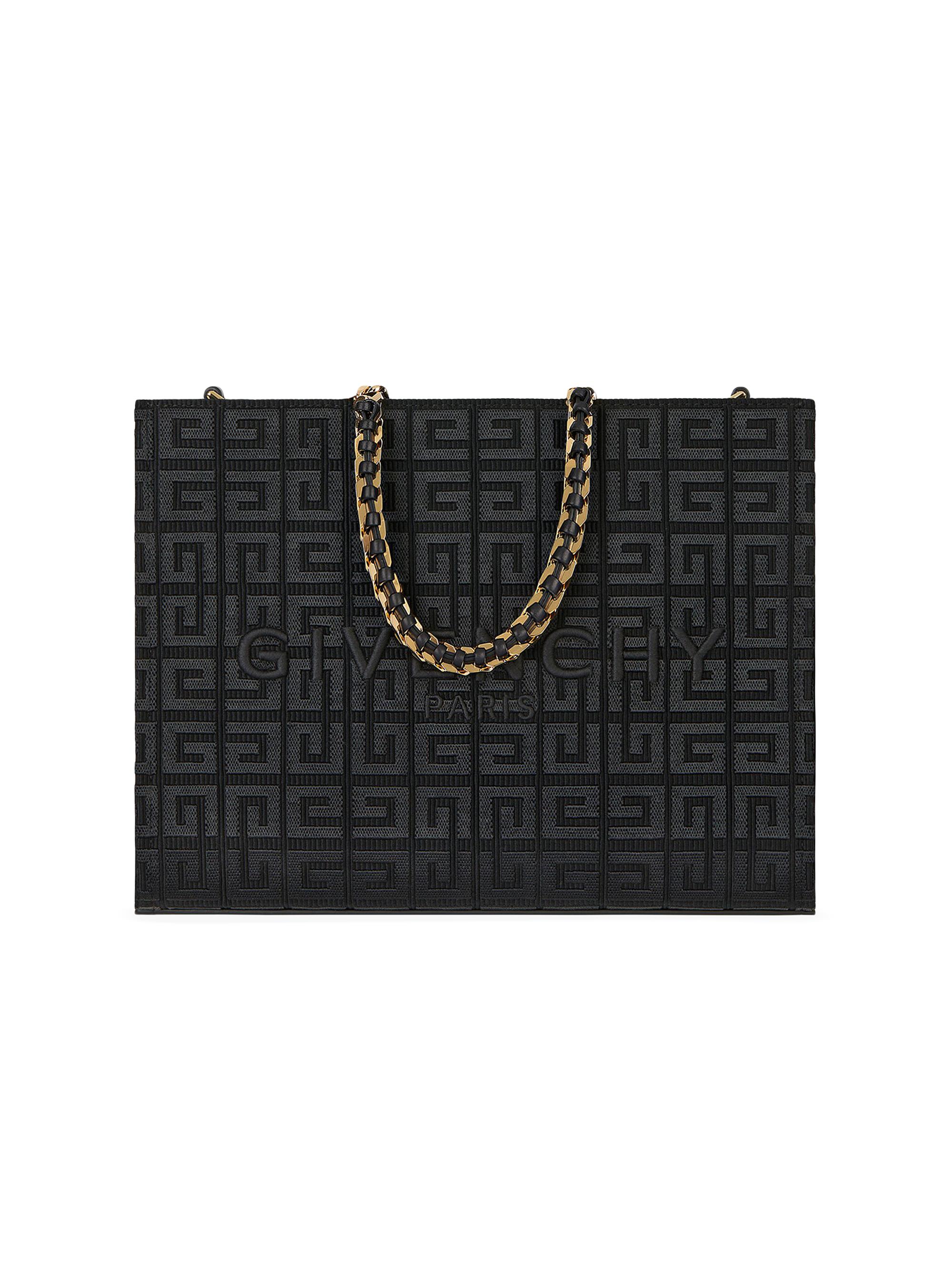 Givenchy Medium G Tote Shopping Bag in 4G Embroidered Canvas