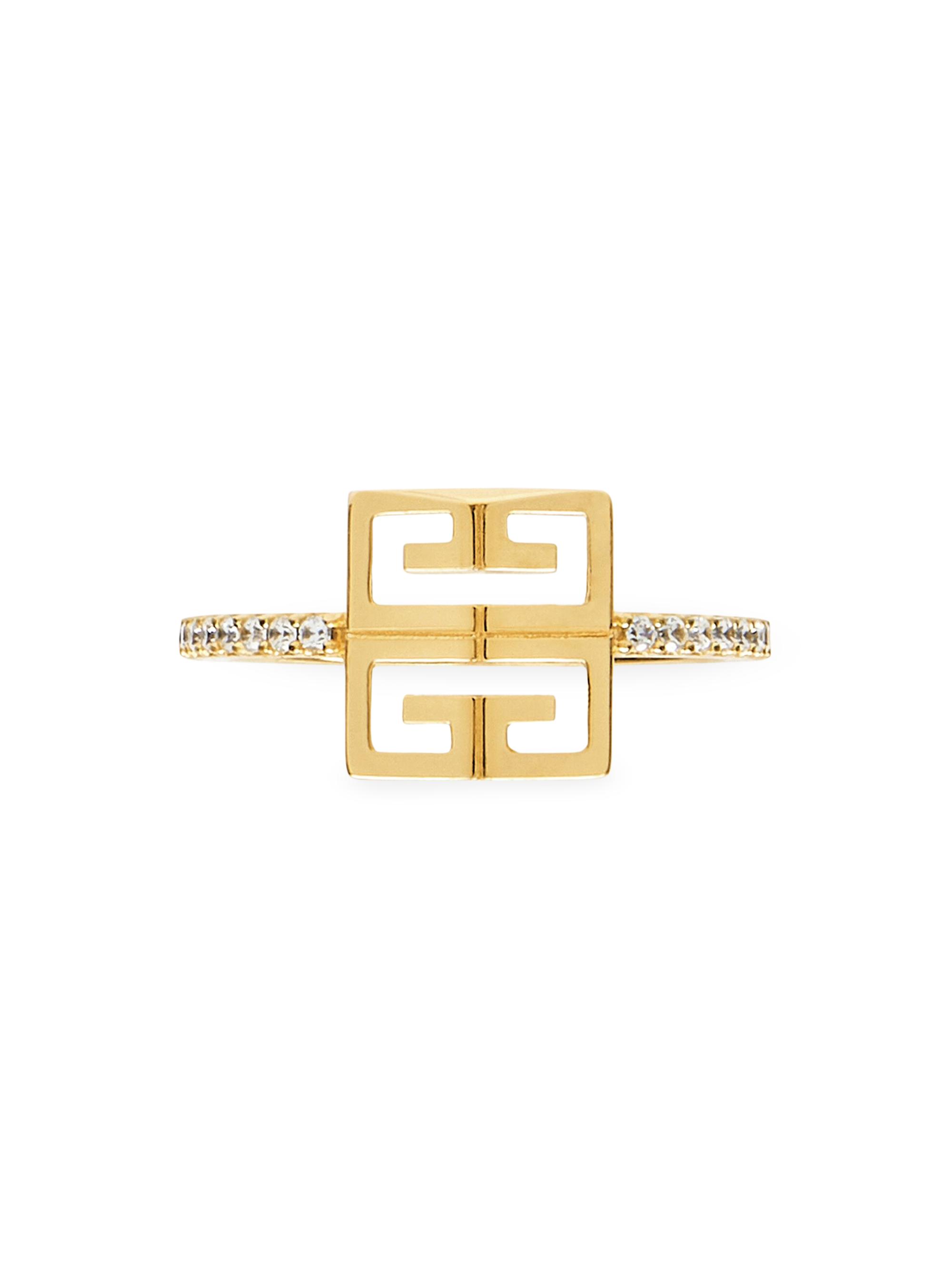 Givenchy Women's 4G Ring In Metal With Crystals - Golden Yellow