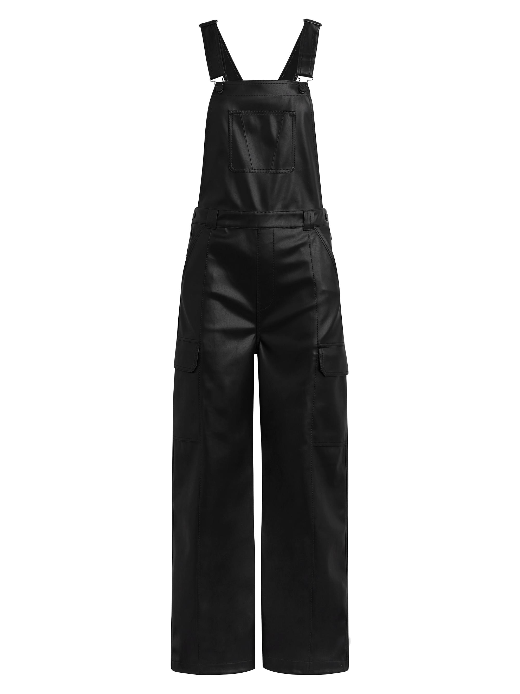 Hudson Jeans Women's Utility Wide-Leg Overalls - Black