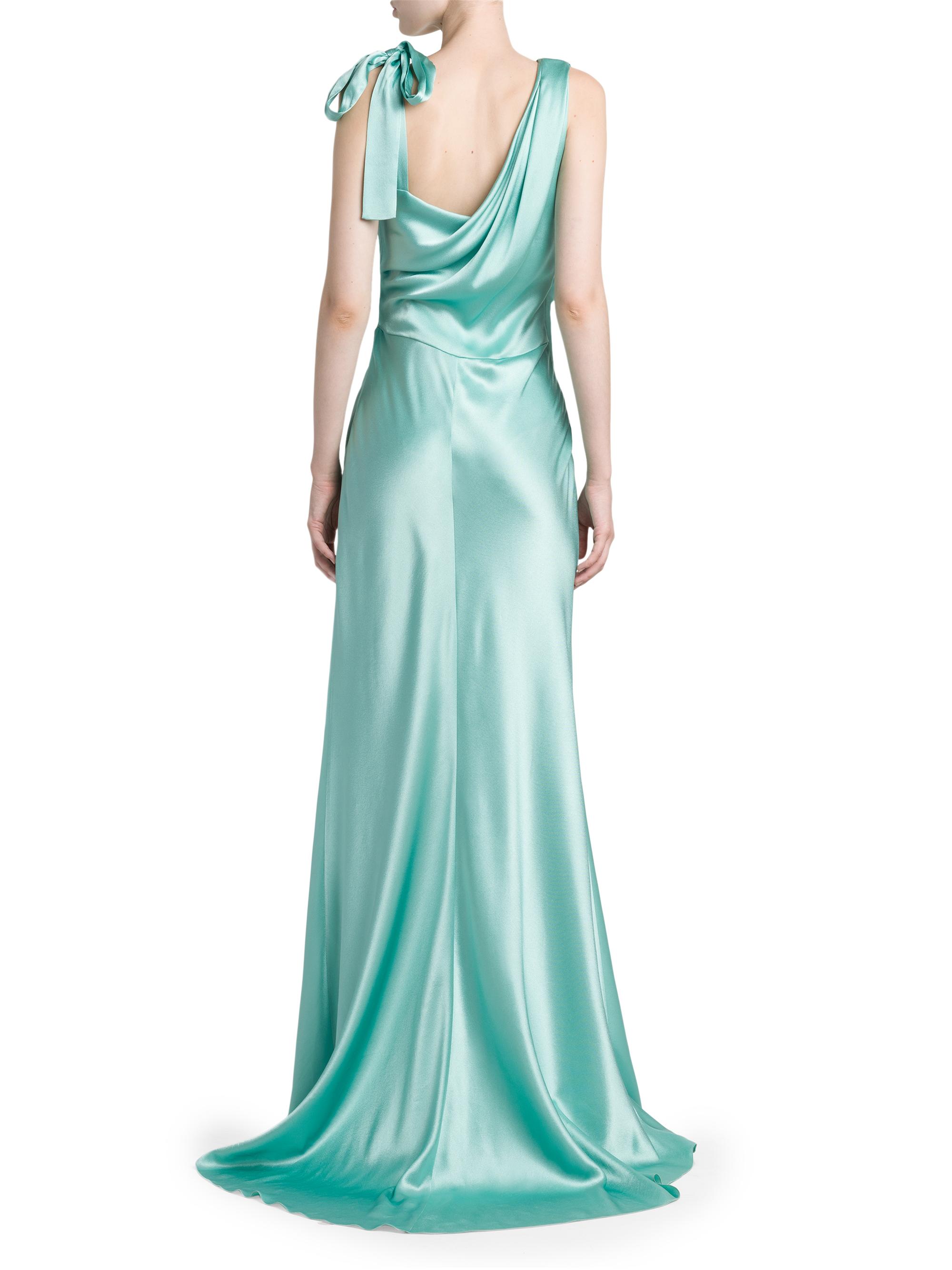 Alberta Ferretti Bias-Cut Satin Gown | Saks Fifth Avenue
