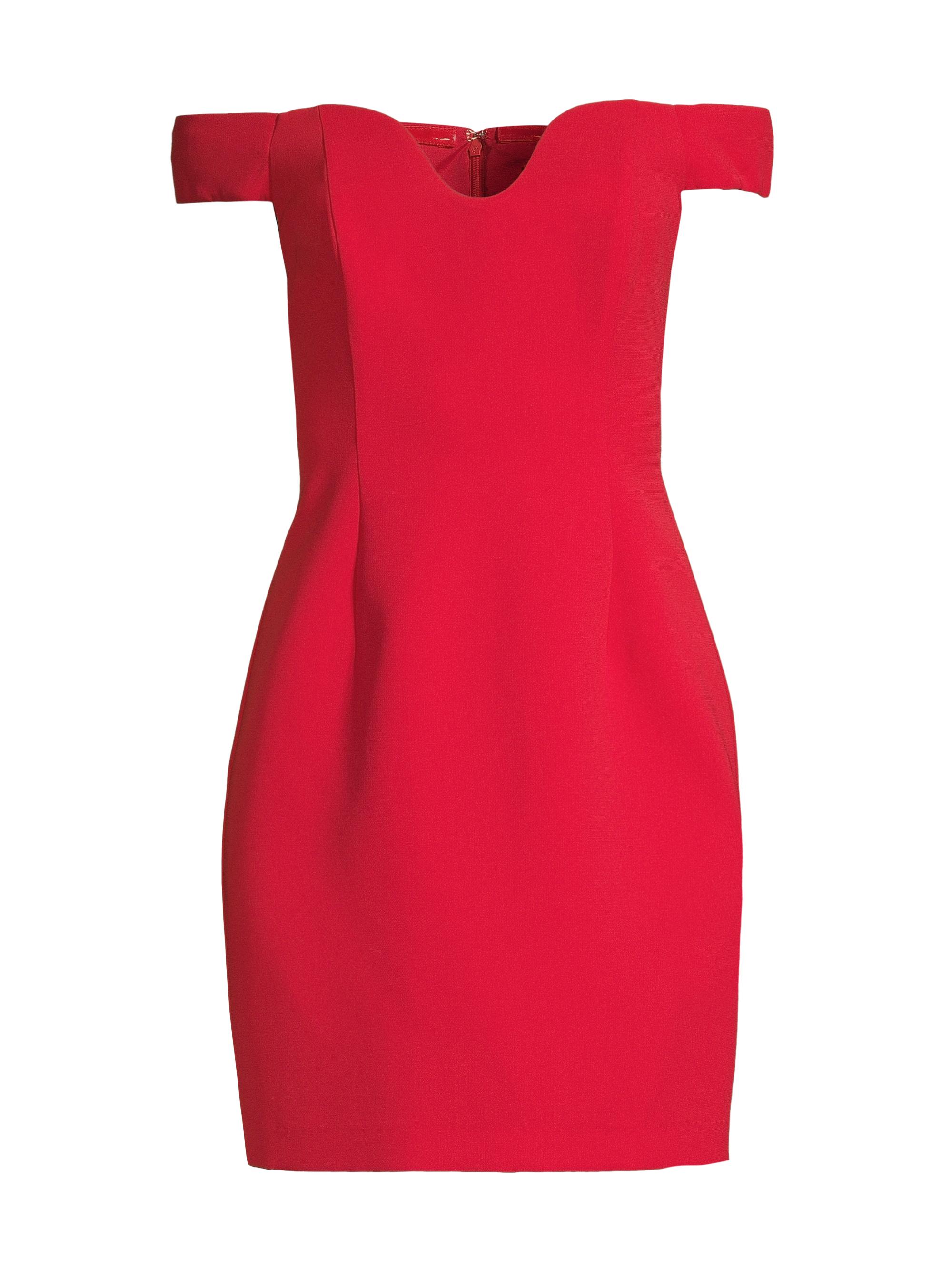 Liv Foster Women's Off-The-Shoulder Stretch Twill Minidress - Red
