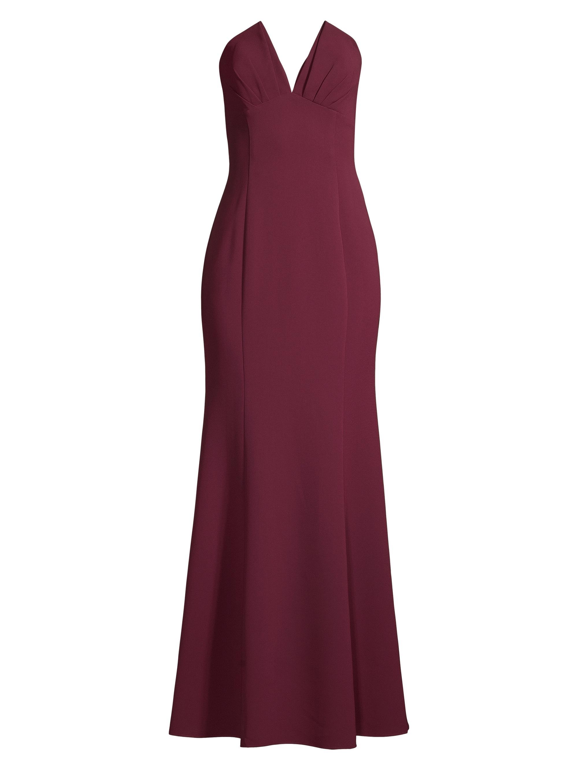 Liv Foster Women's Twill Strapless Gown - Mahogany