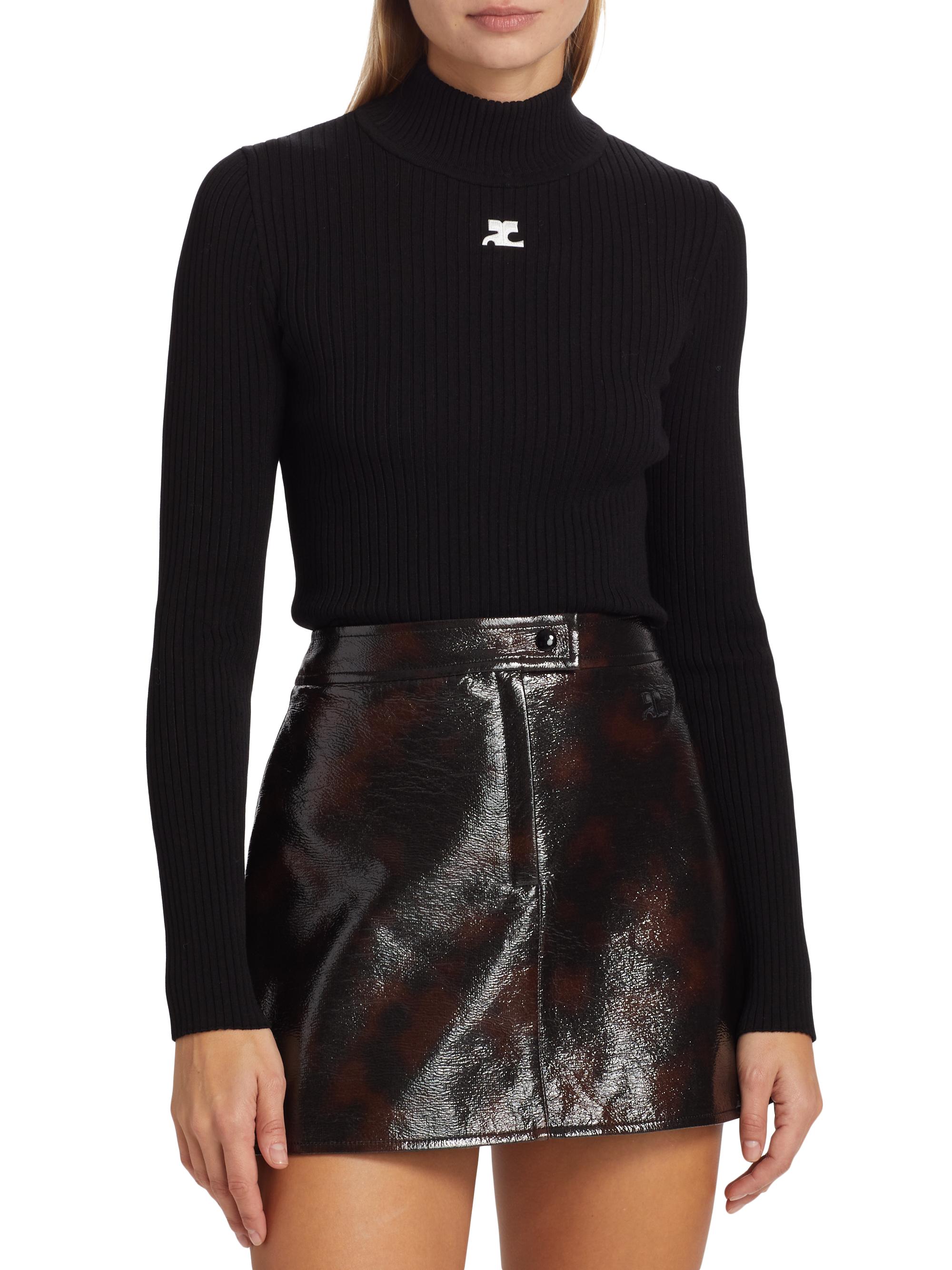 Courreges Re-Edition Rib-Knit Turtleneck Top | Saks Fifth Avenue