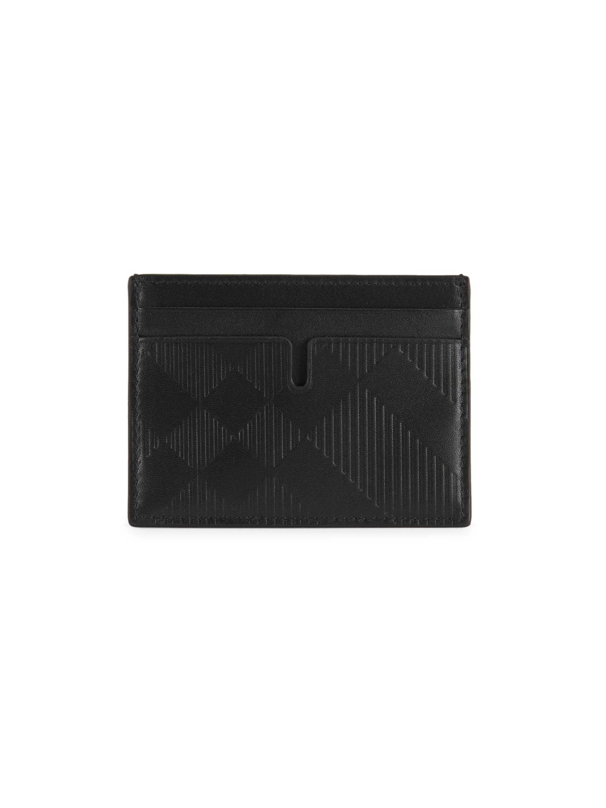 Burberry Chase Check Money Clip Card Holder | Saks Fifth Avenue