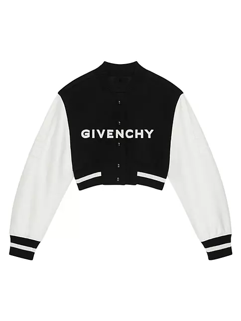 Givenchy Monogram-embossed Boxy-fit Leather Jacket - Black